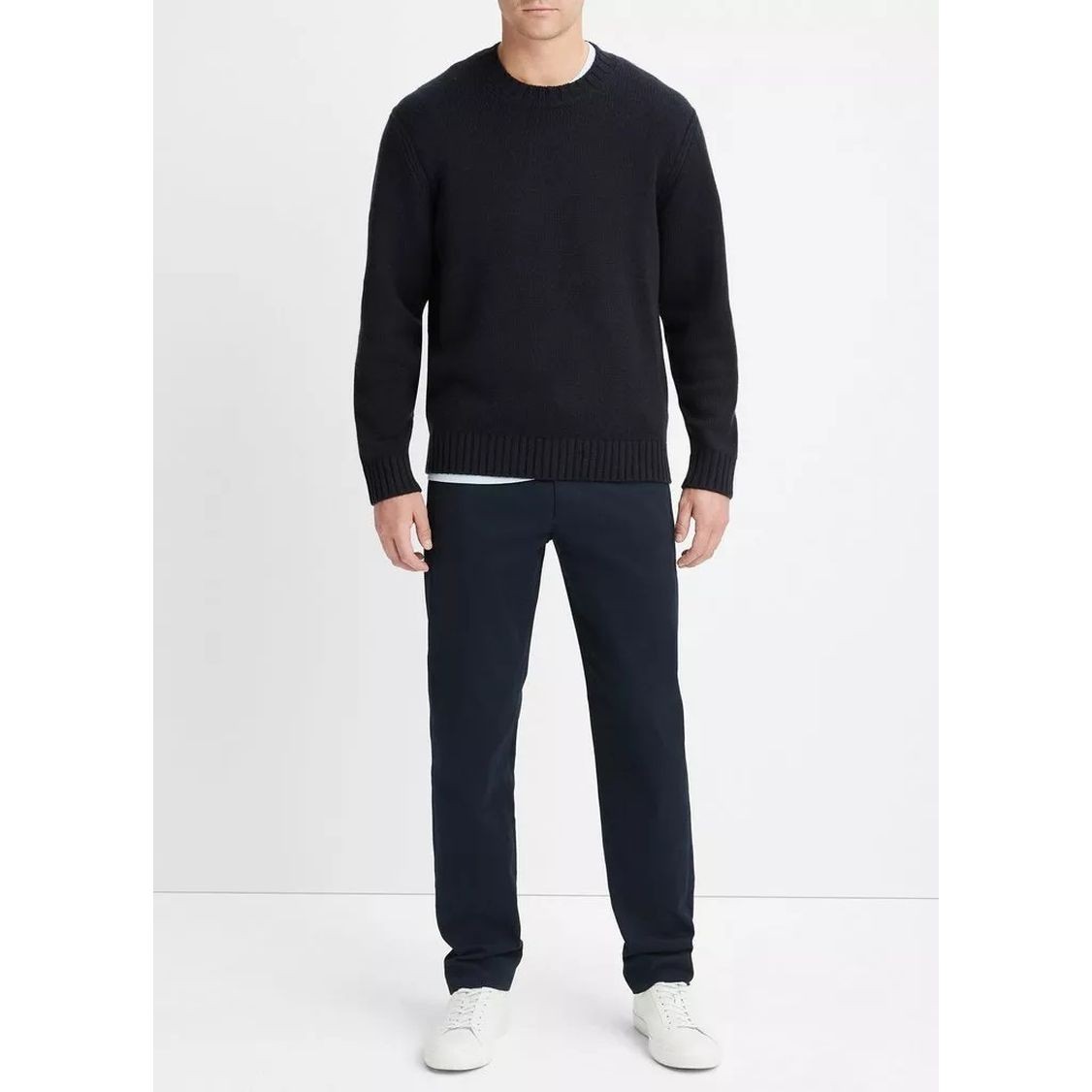 VINCE Megztinis vyrams, Mėlyna, Relaxed crew sweater 1