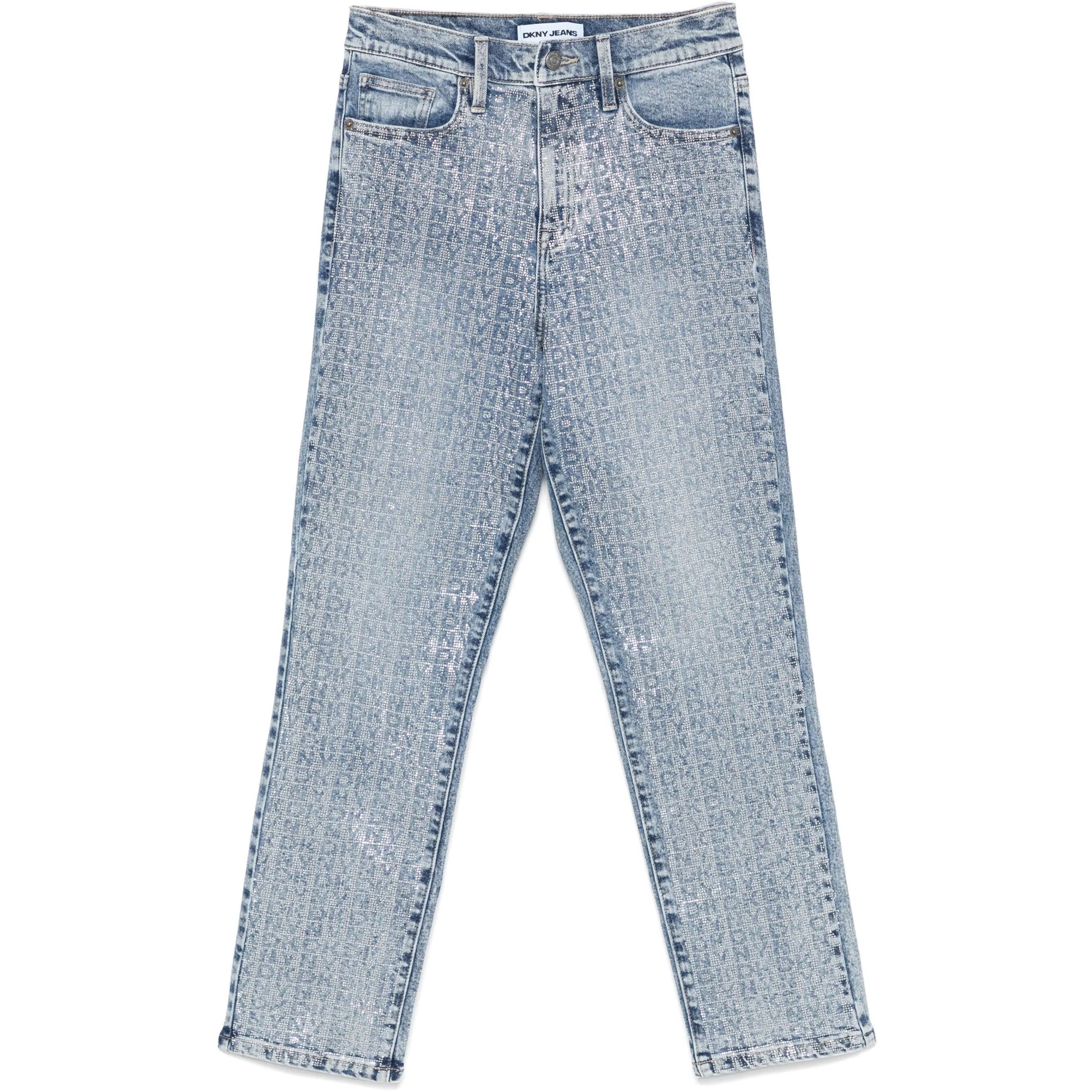 DKNY Tiesūs džinsai moterims, Mėlyna, High rise slim straight 1