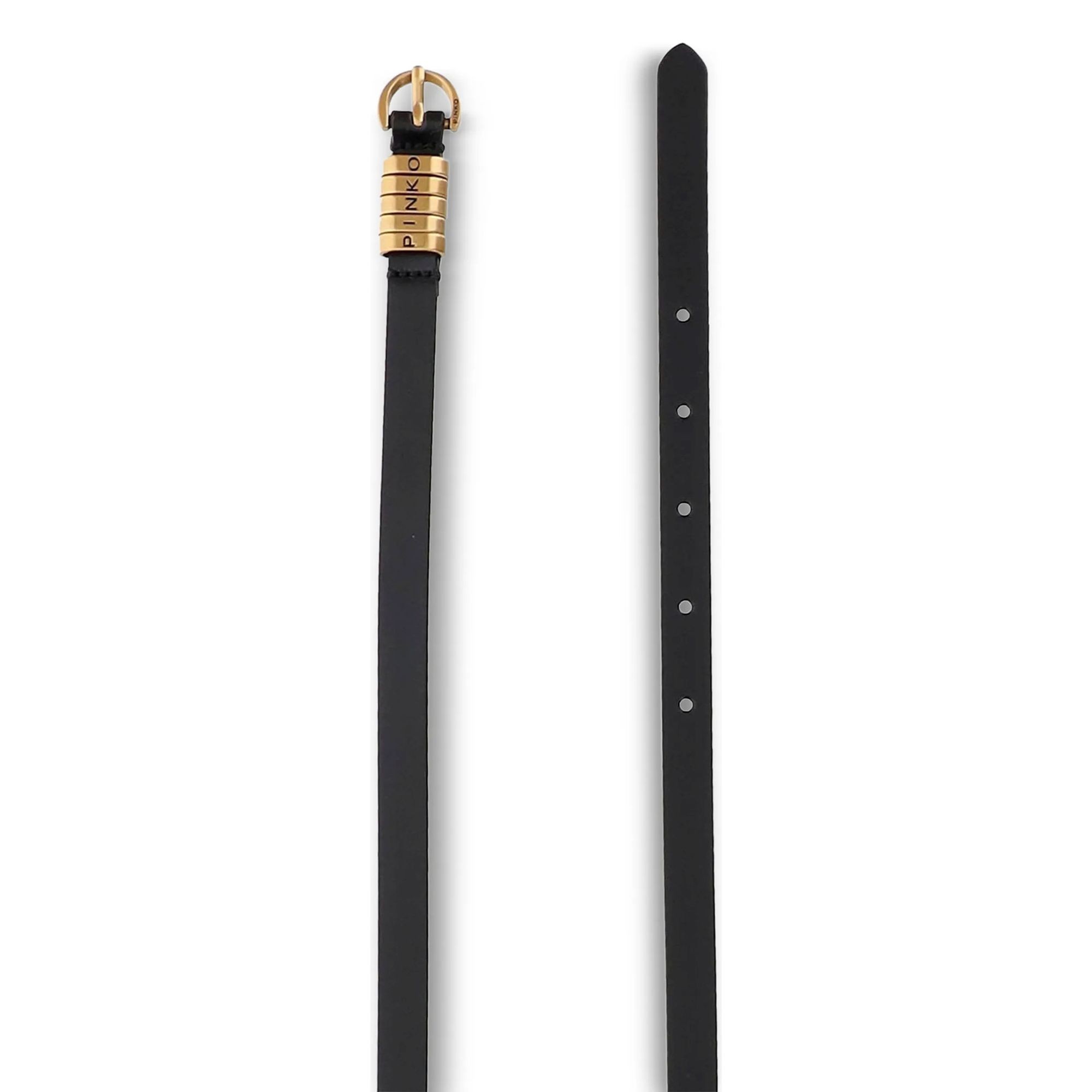 PINKO Diržas moterims, Juoda, Saddle belt h1,2.low vitello 2