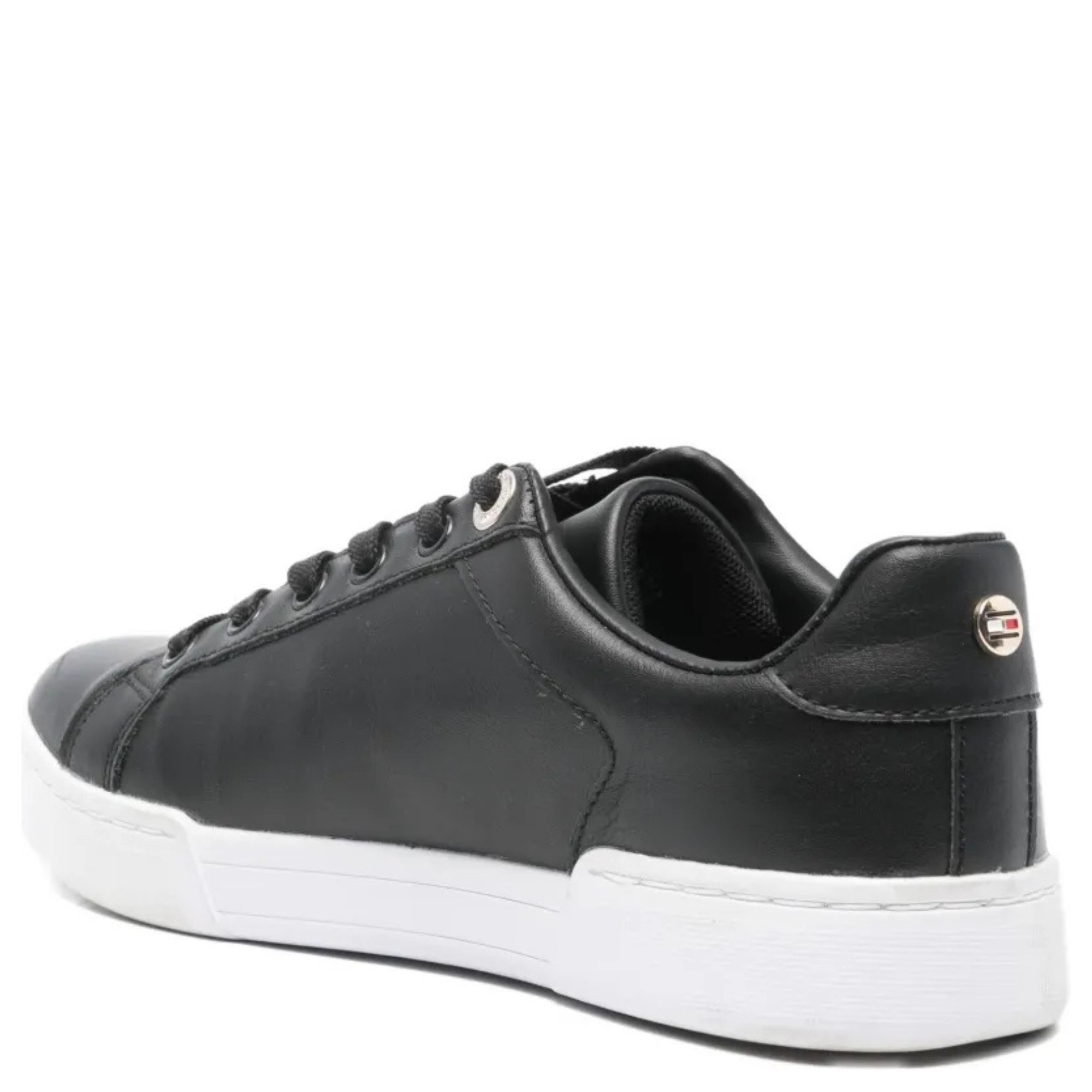 TOMMY HILFIGER Bateliai - moterims, Juoda, ELEVATED SNEAKER 3