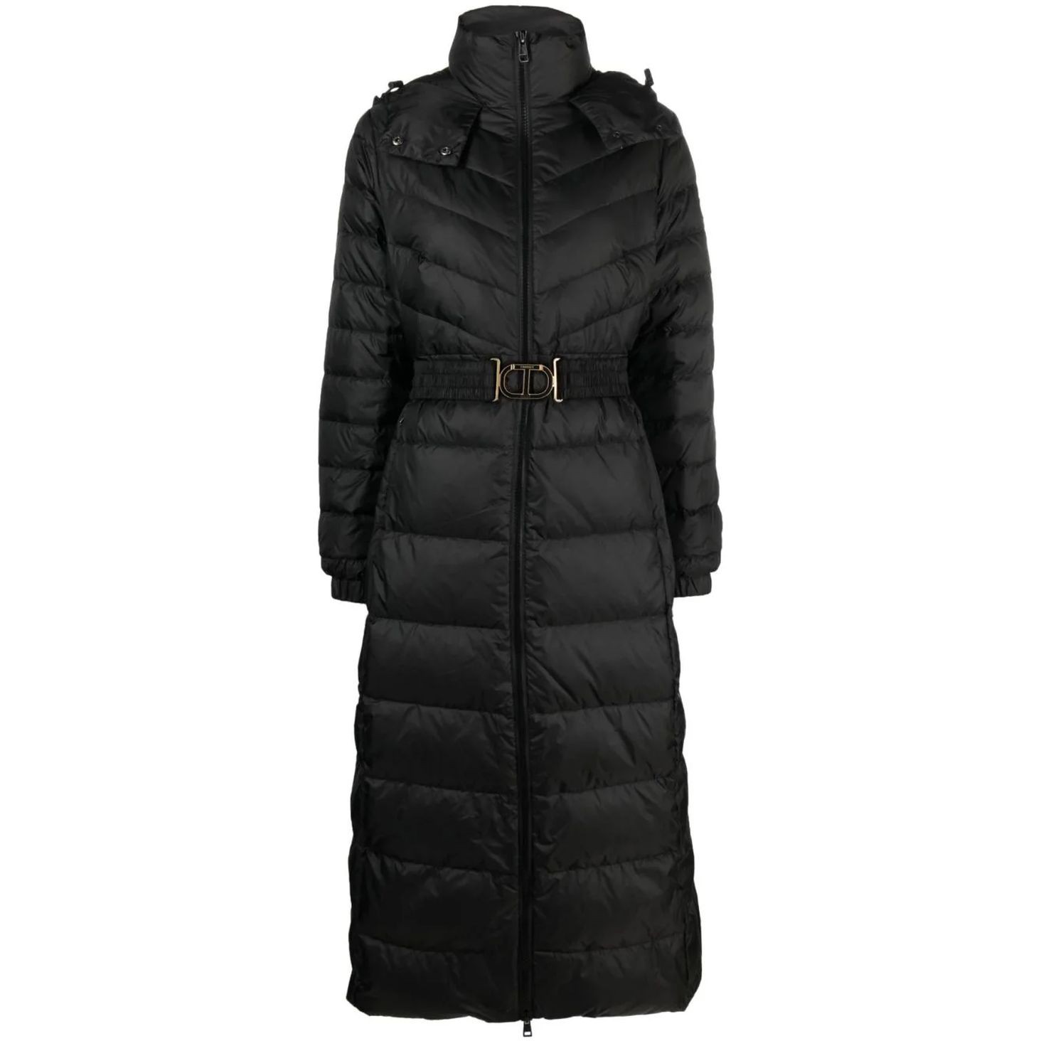 TWINSET Pūkinis paltas moterims, Juoda, Puffed coat 1