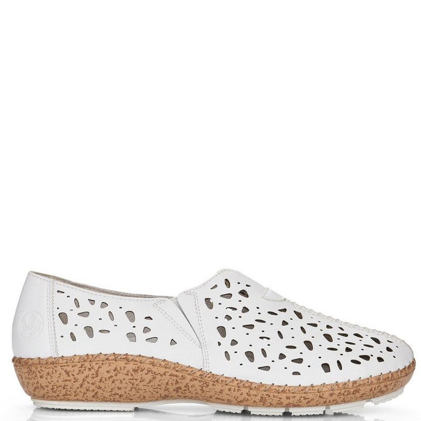 RIEKER Basutės moterims, Balta, SANDALS 2