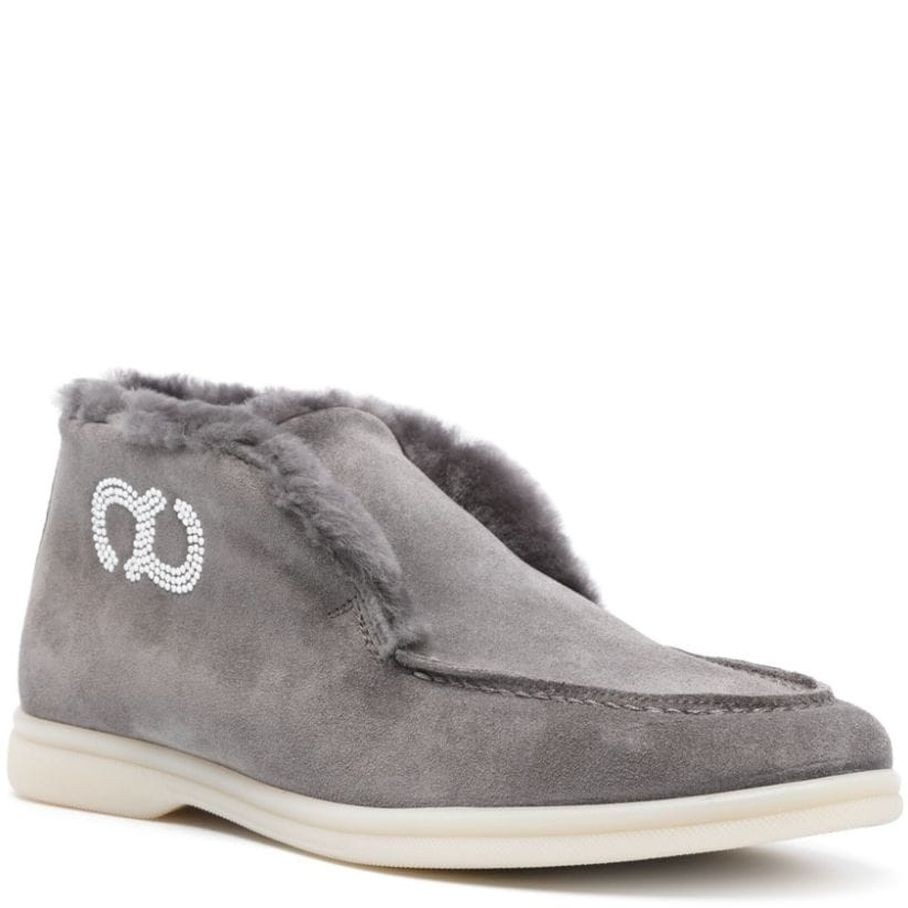 CESARE CASADEI Aulinukai moterims, Pilka, Antilope booties 1