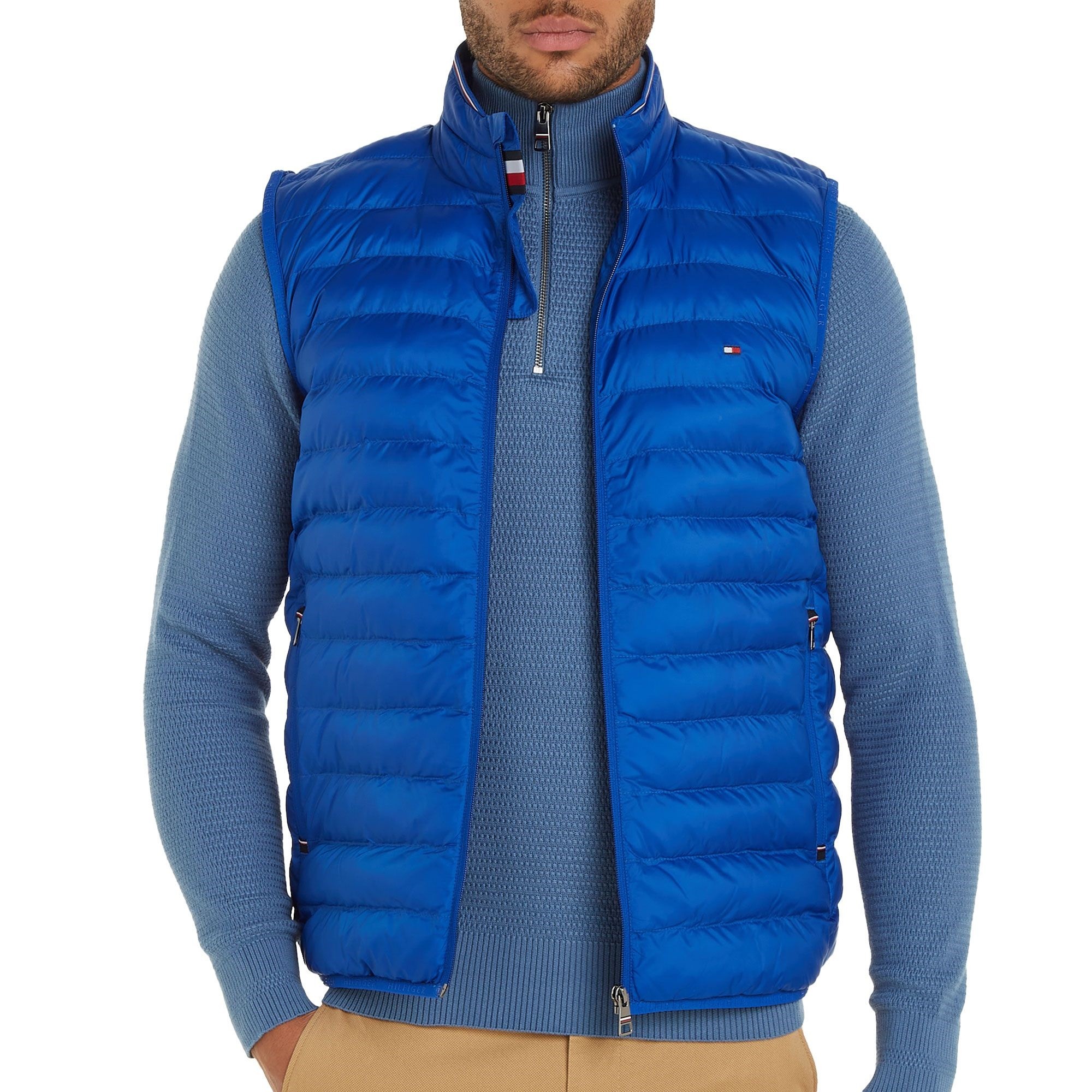 TOMMY HILFIGER Pūkinė liemenė vyrams, Mėlyna, Packable recycled vest 3