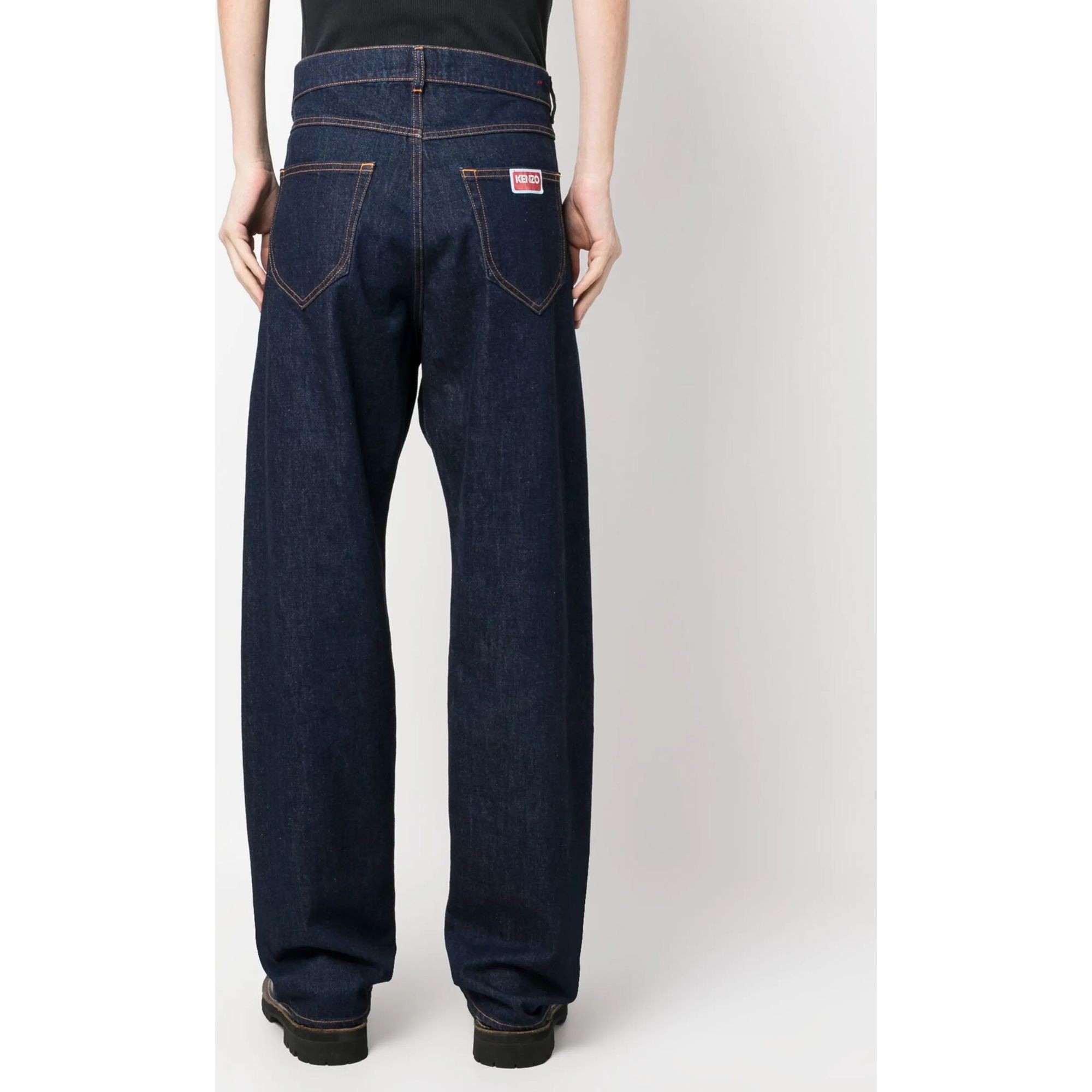 KENZO Tiesūs džinsai -vyrams, Mėlyna, Rinse asagao straight jeans 3