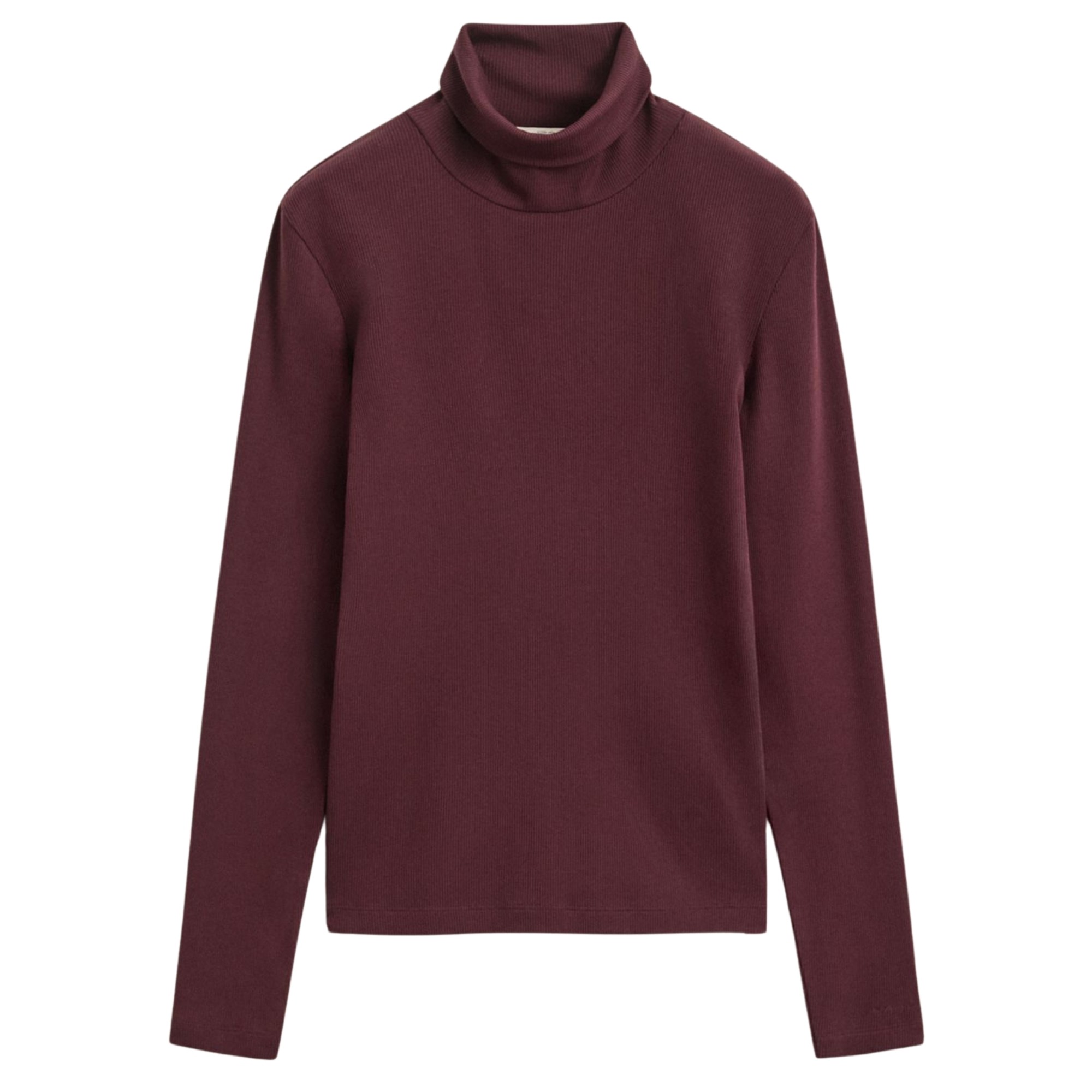 GANT Megztinis su kaklu moterims, Raudona, Slim ribbed turtleneck