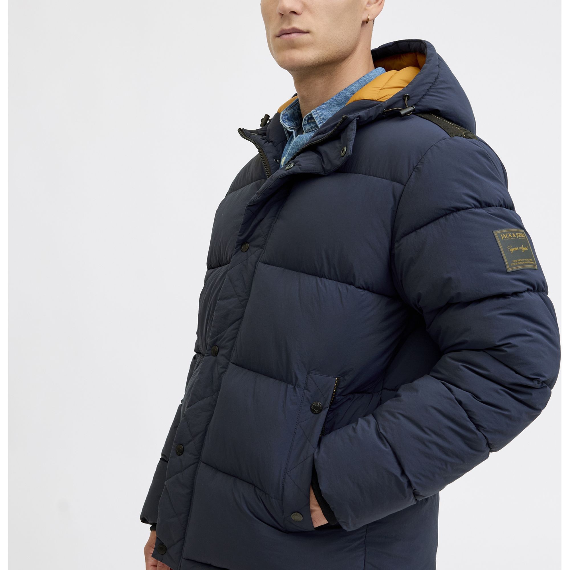 JACK & JONES Pūkinė striukė vyrams, Mėlyna, Detroit 3