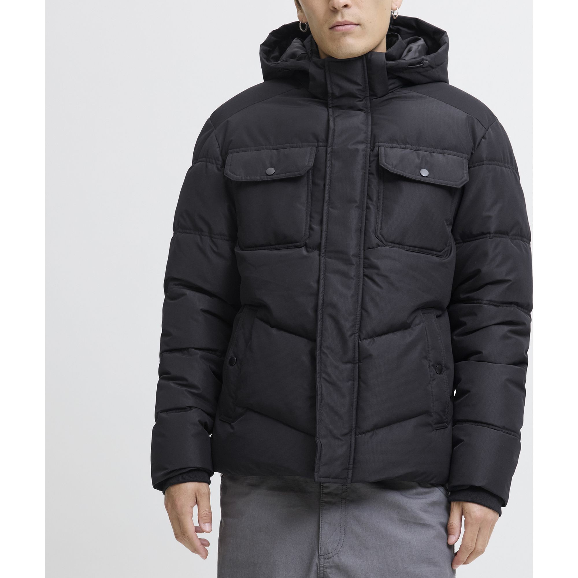JACK & JONES Pūkinė striukė vyrams, Juoda, Morgan 2