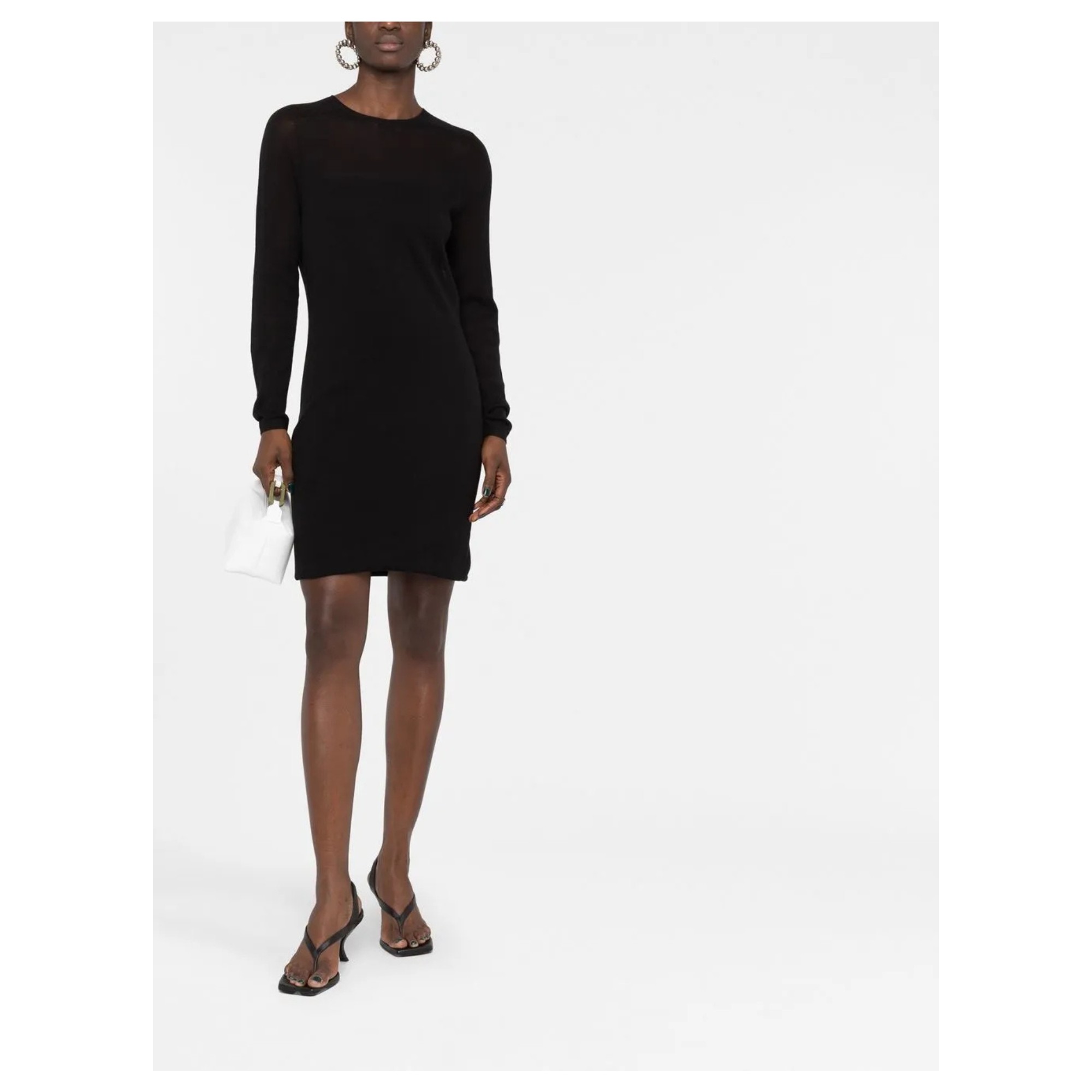 CALVIN KLEIN Midi suknelė moterims, Juoda, Sweater dresses 2