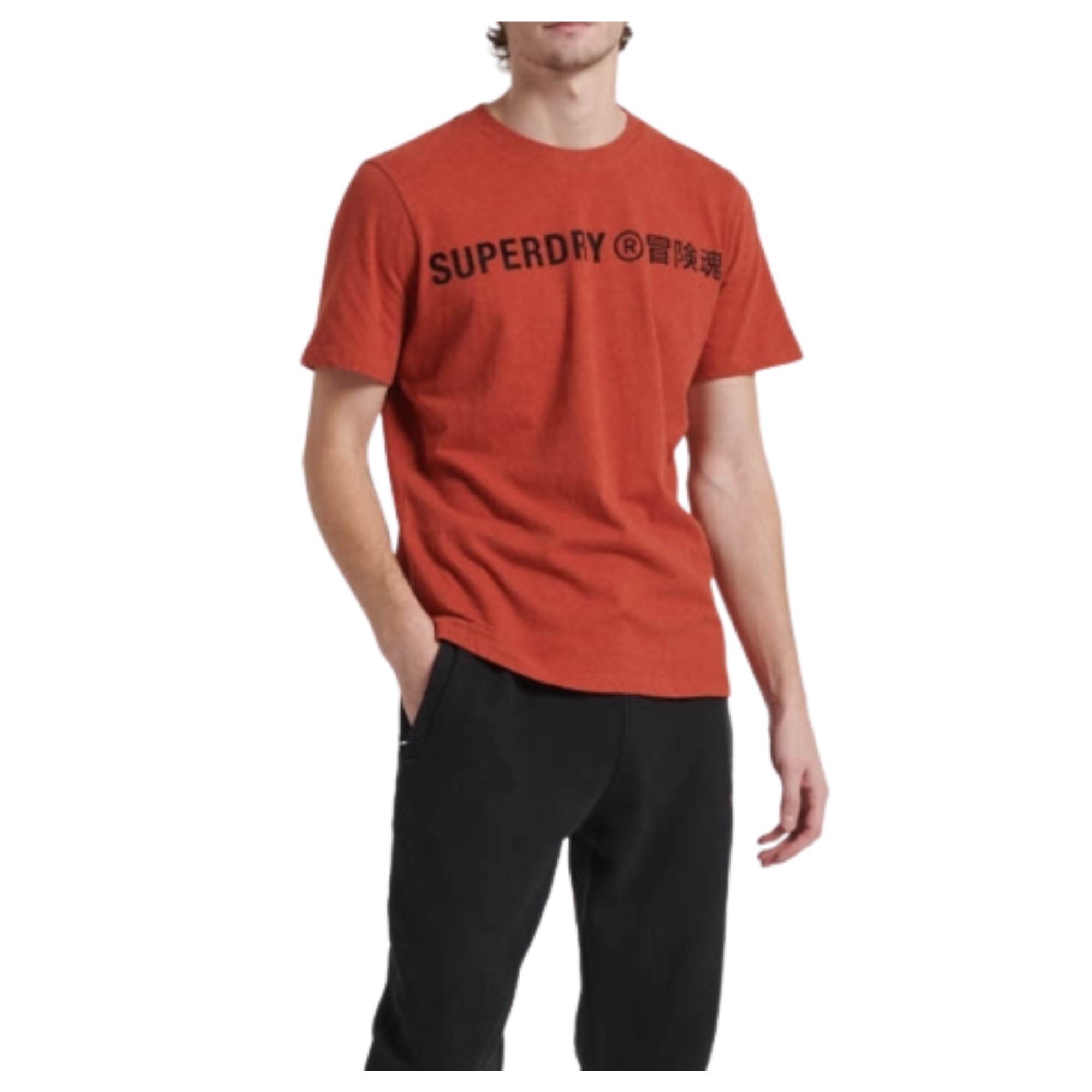 SUPERDRY Vyriški marškinėliai, oranžiniai, WORKWEAR LOGO VINTAG 2