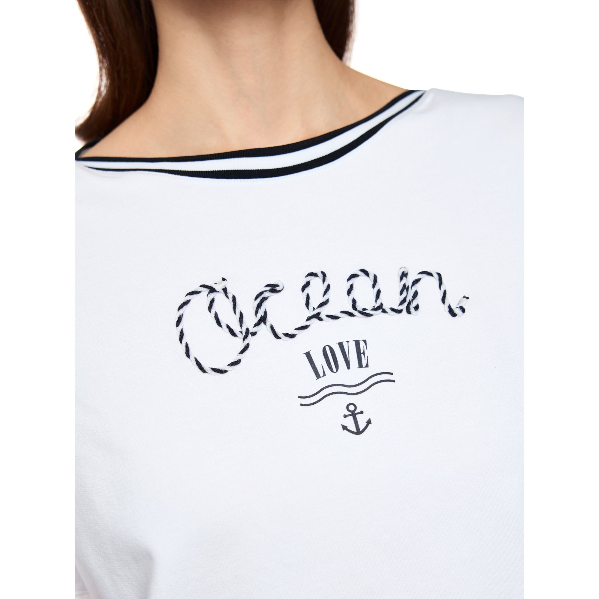 MARC CAIN Marškinėliai trump. rankovėmis moterims, Balta, T-shirt 4