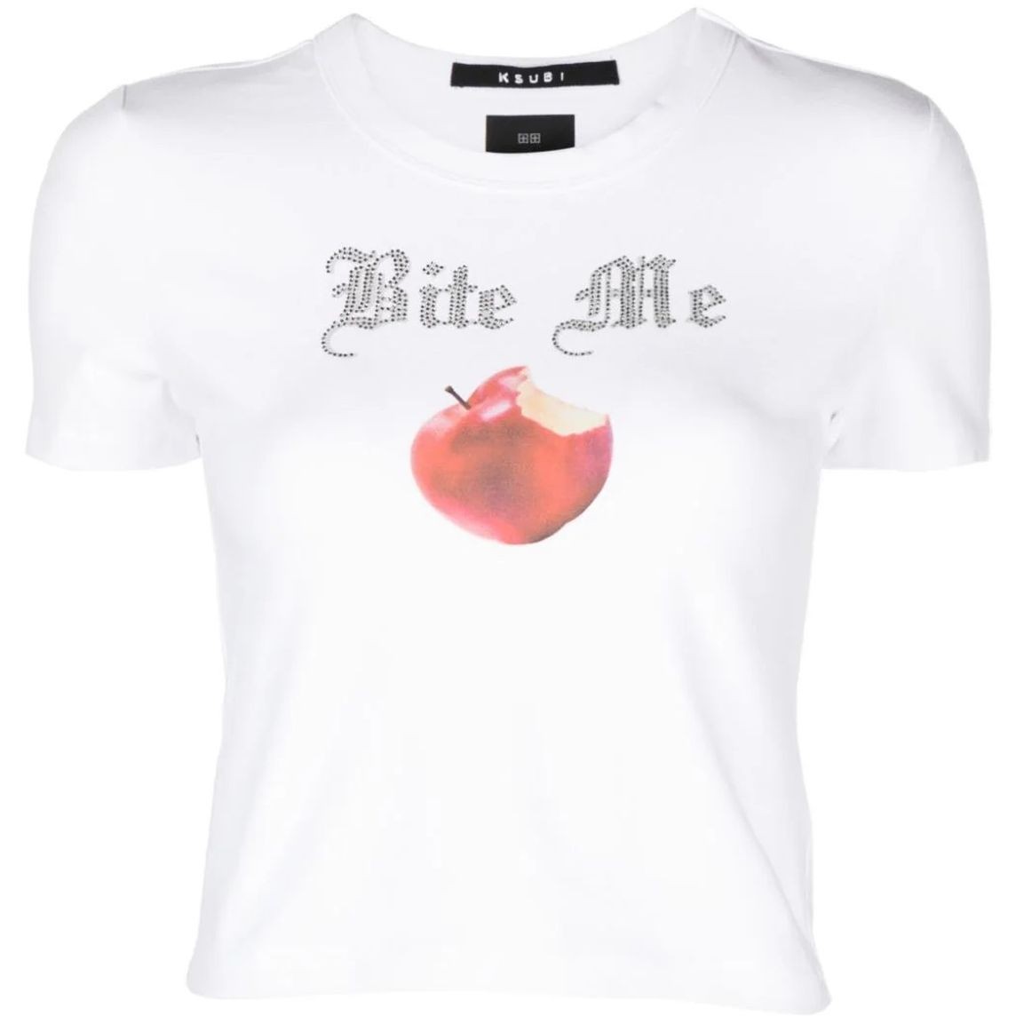 KSUBI Marškinėliai trump. rankovėmis moterims, Balta, Bite me baby ss tee white 1