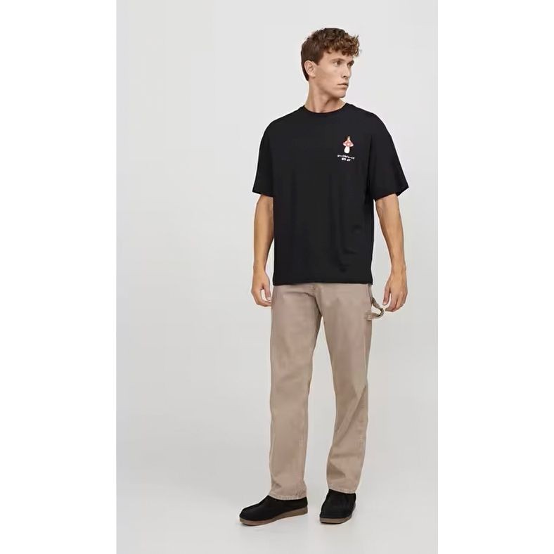 JACK & JONES Marškinėliai vyrams, Juoda, JORCEREMONY TEE SS CRE 3
