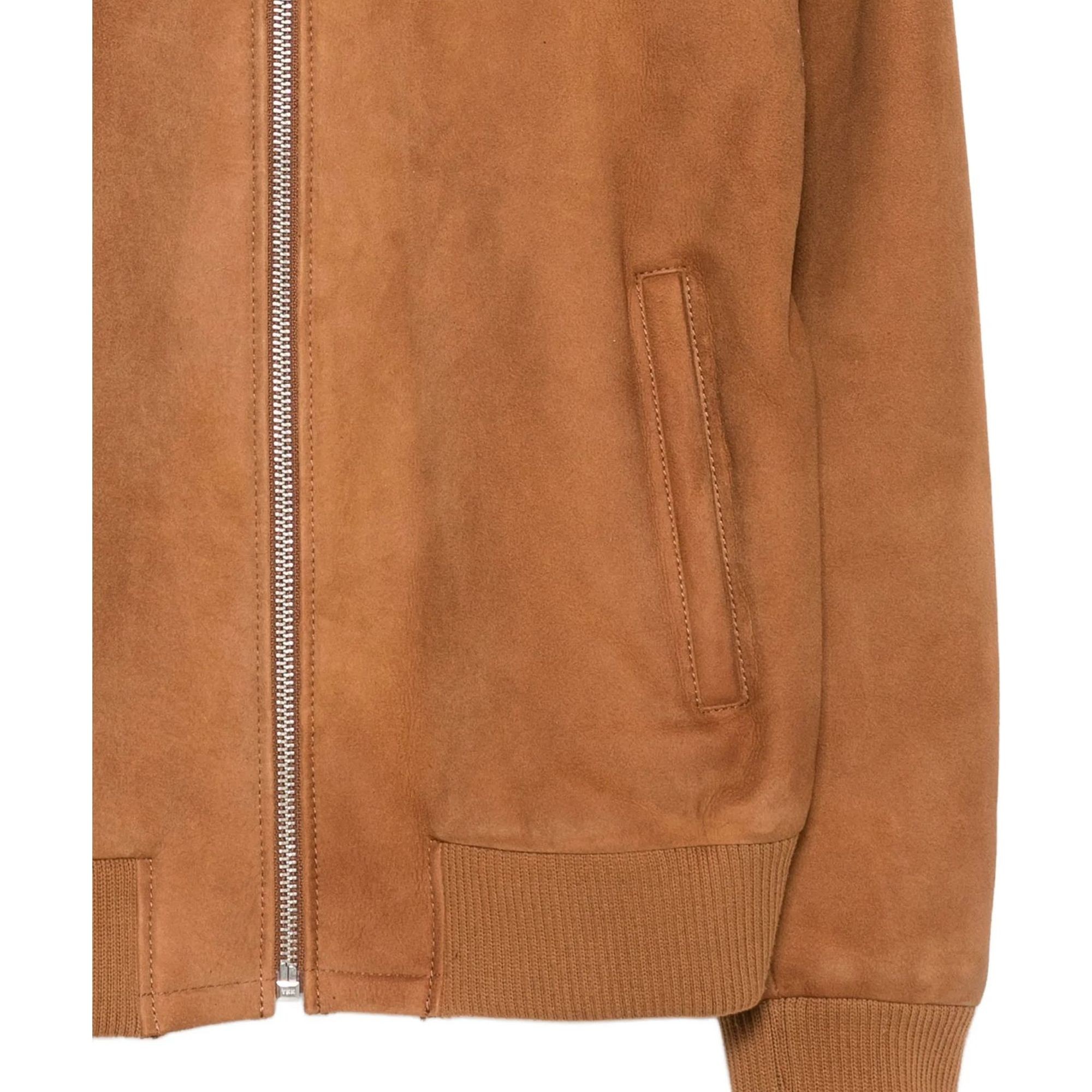 SERGIO MORETTI Odinė striukė vyrams, Smėlio, Leather jacket 3