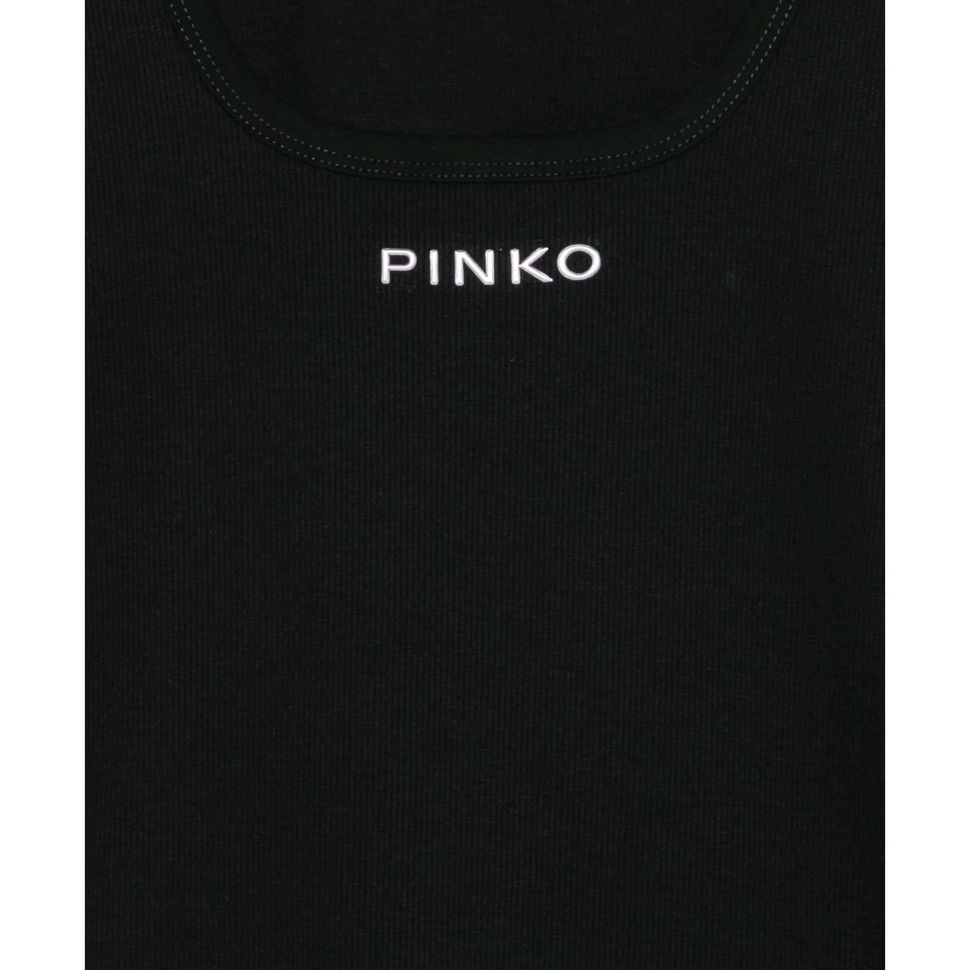 PINKO Marškiniai be rankovių moterims, Juoda, Tenace tanktop 3