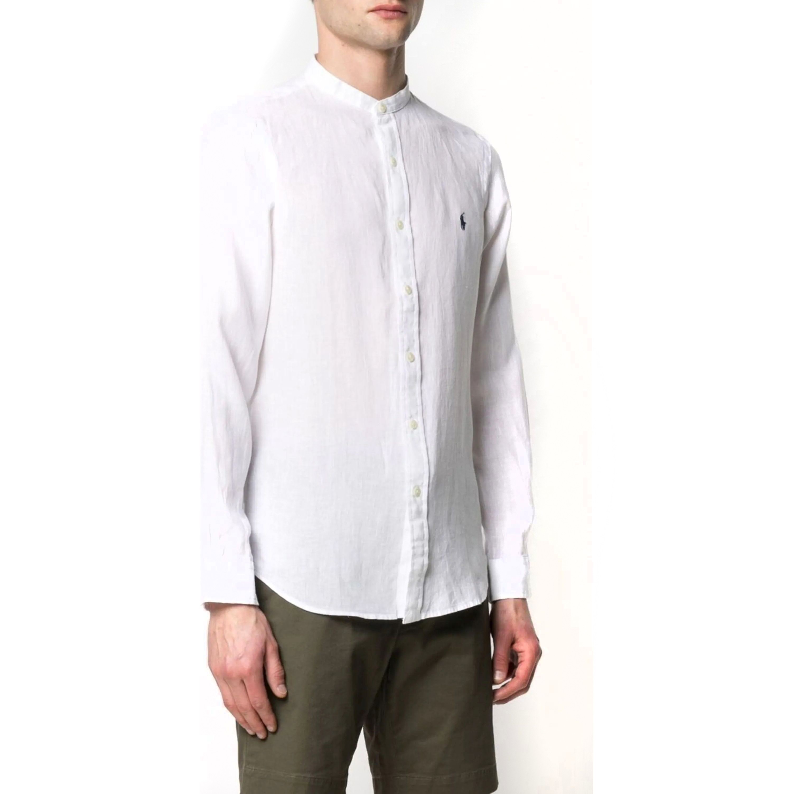 POLO RALPH LAUREN Marškiniai ilgomis rankovėmis vyrams, Balta, Long sleeve sport shirt 2