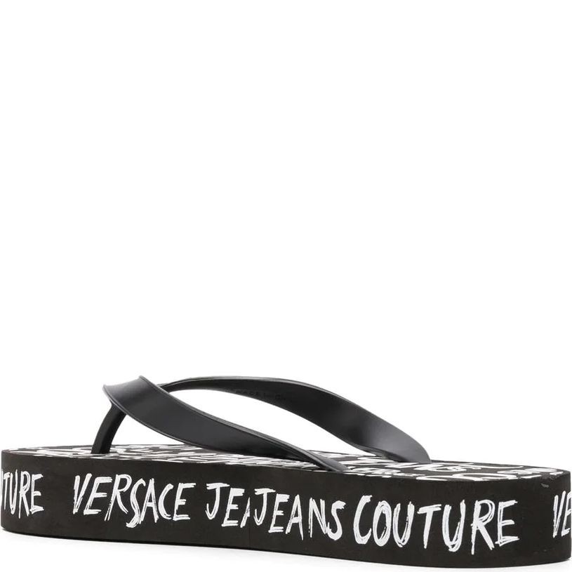 VERSACE JEANS CUTURE Pliažo šlepetės per pirštą moterims, Fondo flip-flops 3