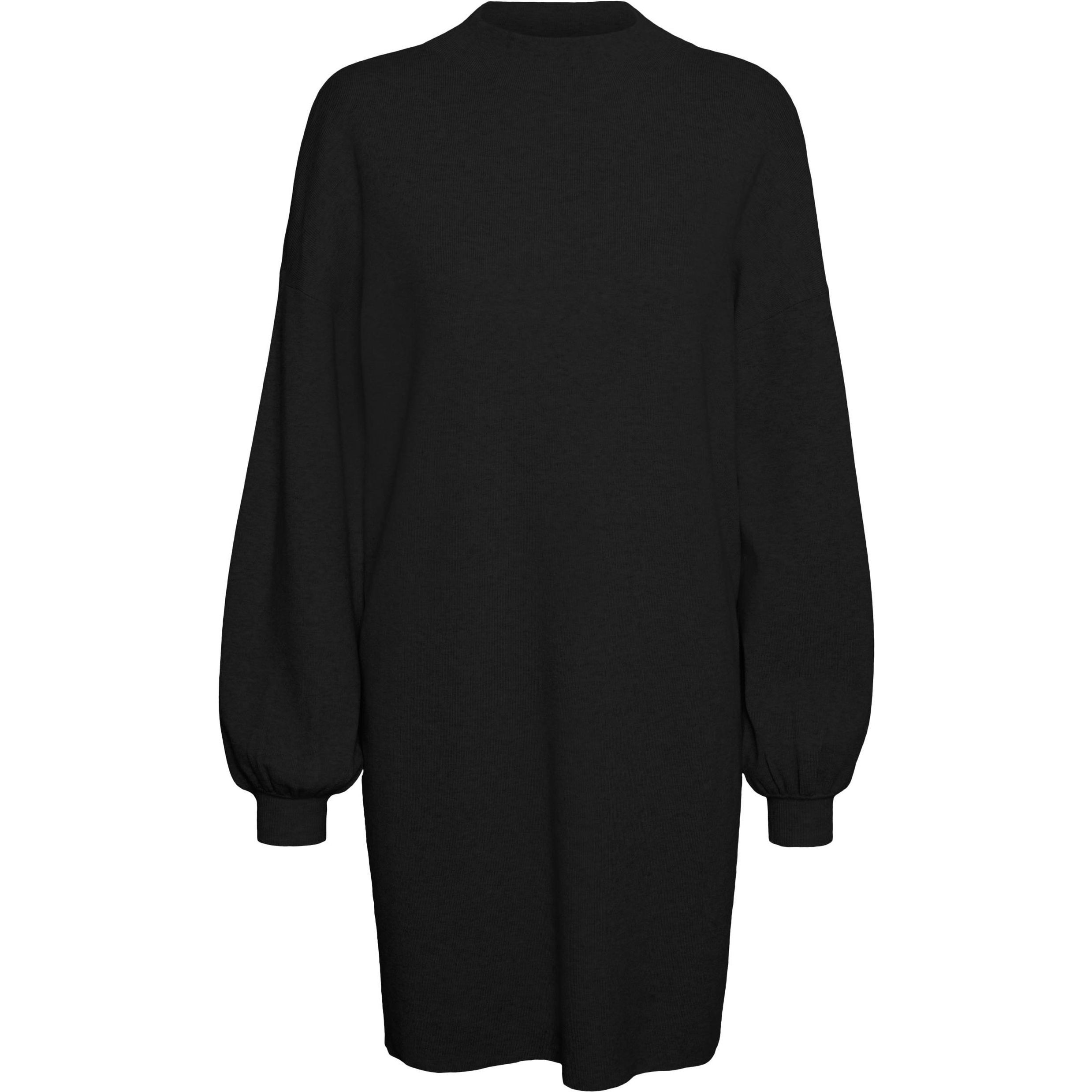 VERO MODA Megzta suknelė moterims, Juoda, Nancy funnel neck dress 5