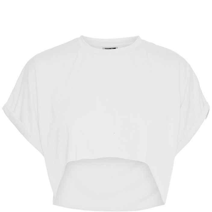 NOISY MAY Palaidinės moterims, Balta, NMNINI S/S CROP TOP