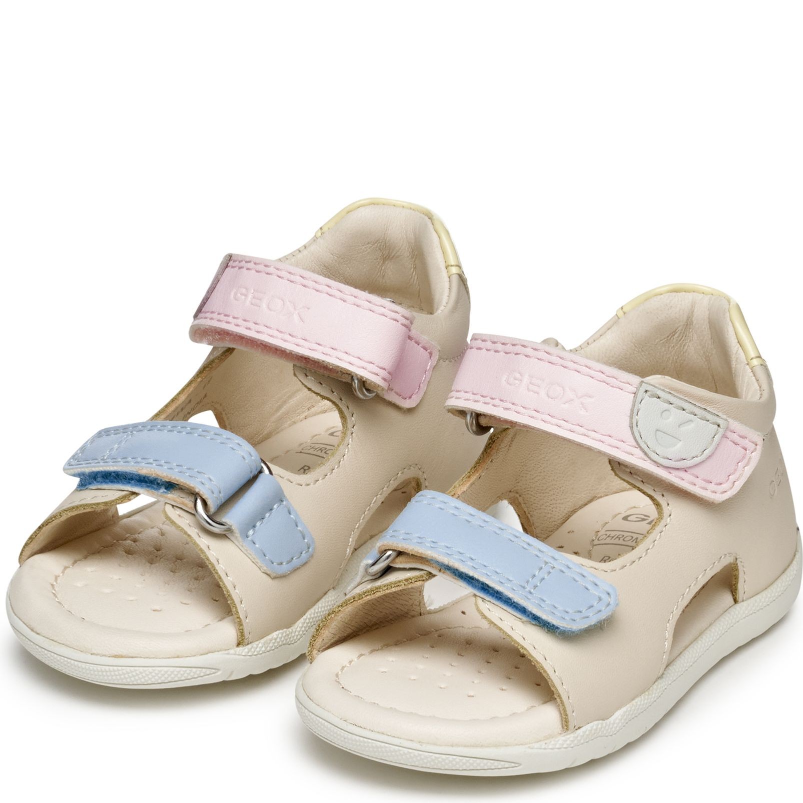 GEOX Basutės mergaitėms, Smėlio, Macchia sandals 4