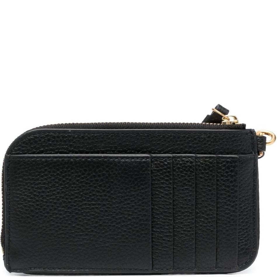 TORY BURCH Piniginė moterims, Juoda, Miller zip card case 2