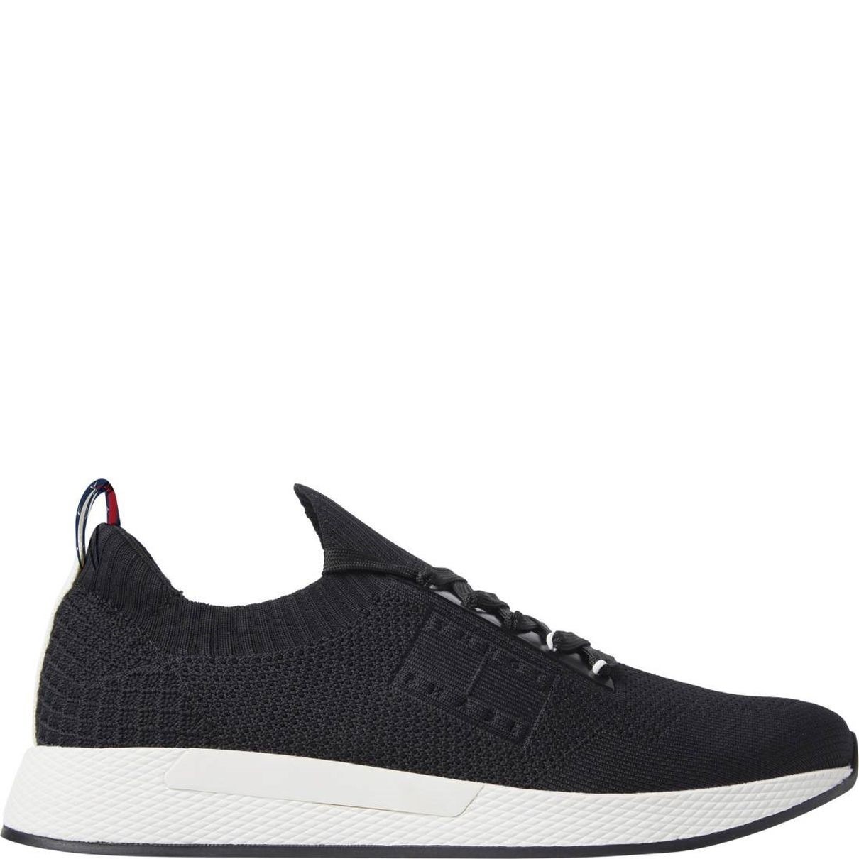 TOMMY JEANS Laisvalaikio bateliai vyrams, Juoda, Elevated knitted leisure 2