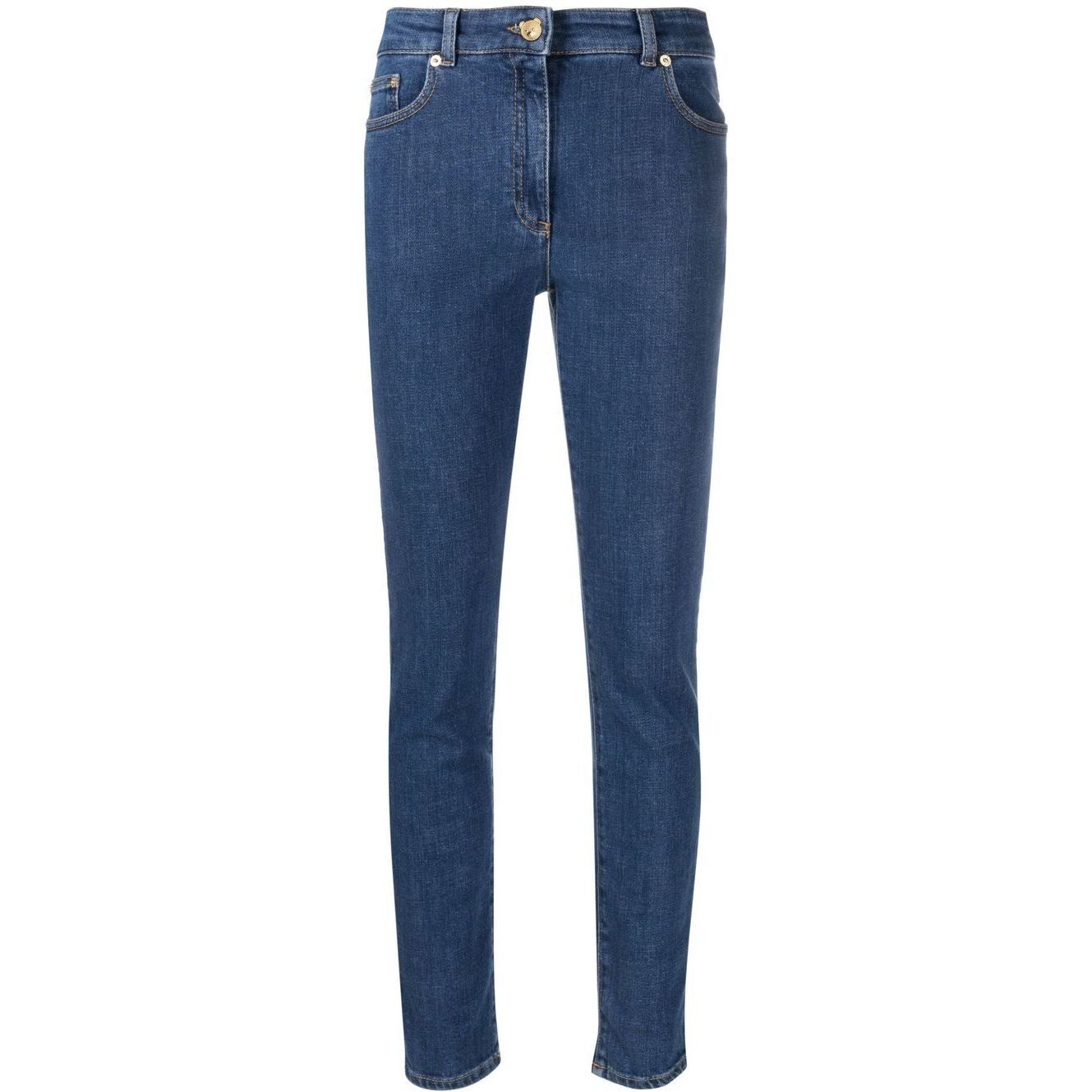 MOSCHINO Aptempti džinsai moterims, Mėlyna, Skinny jeans