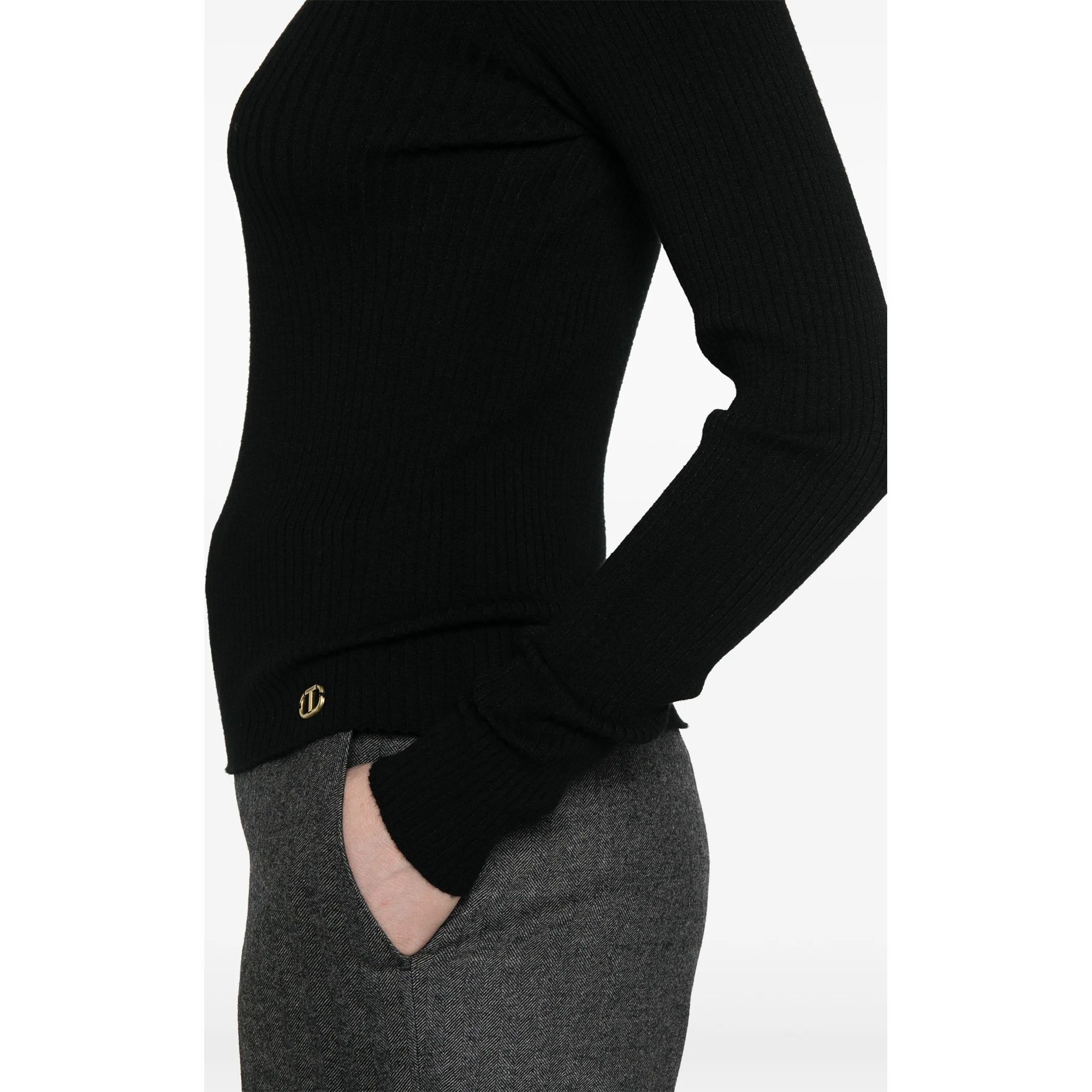 TWINSET Džemperis moterims, Juoda, Viscose jumper 5