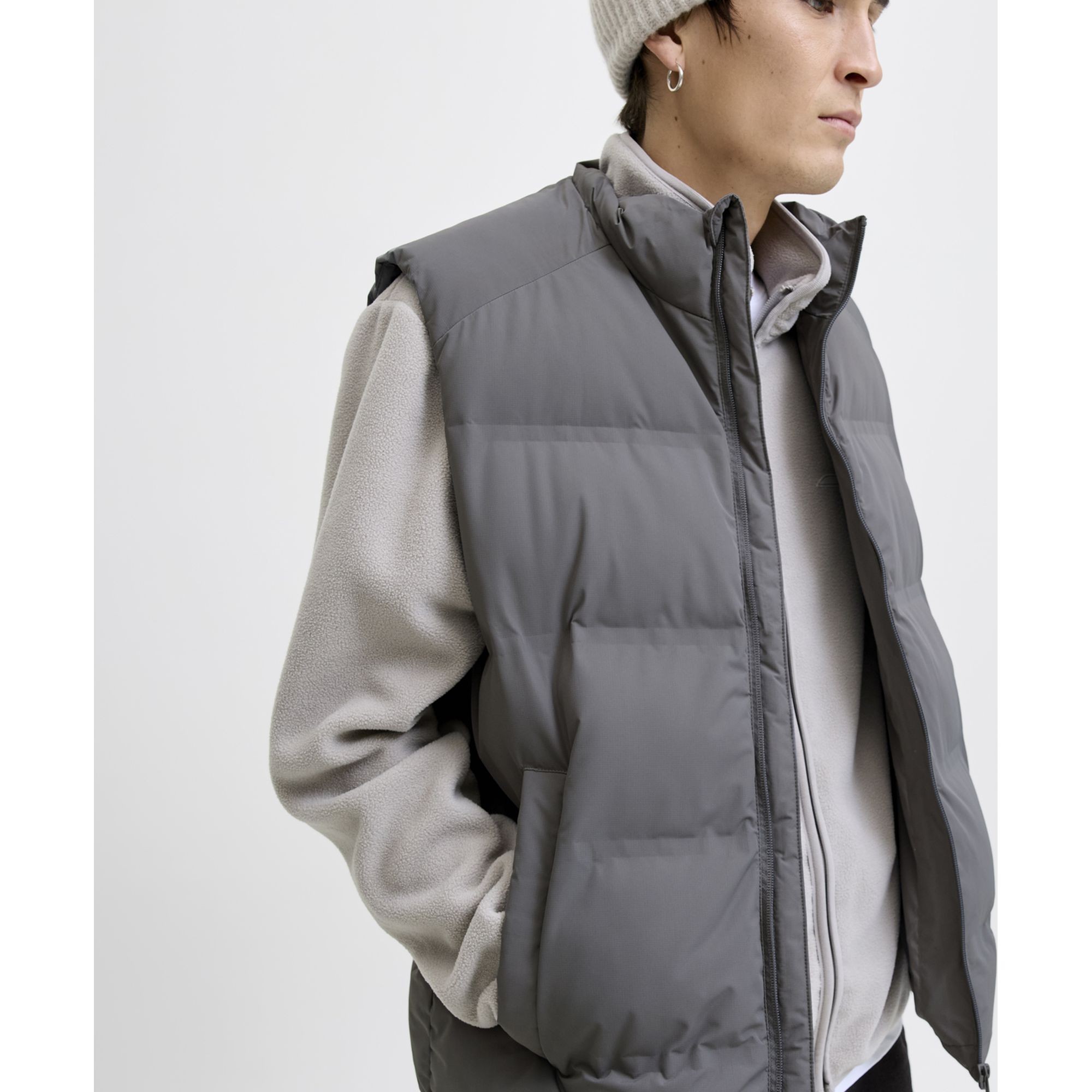 JACK & JONES Pūkinė liemenė vyrams, Pilka, Soho bodywarmer 7