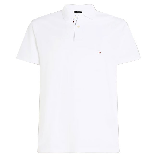 TOMMY HILFIGER Polo marškiniai trumpos rank. vyrams, Balta, Palm under collar reg polo 1