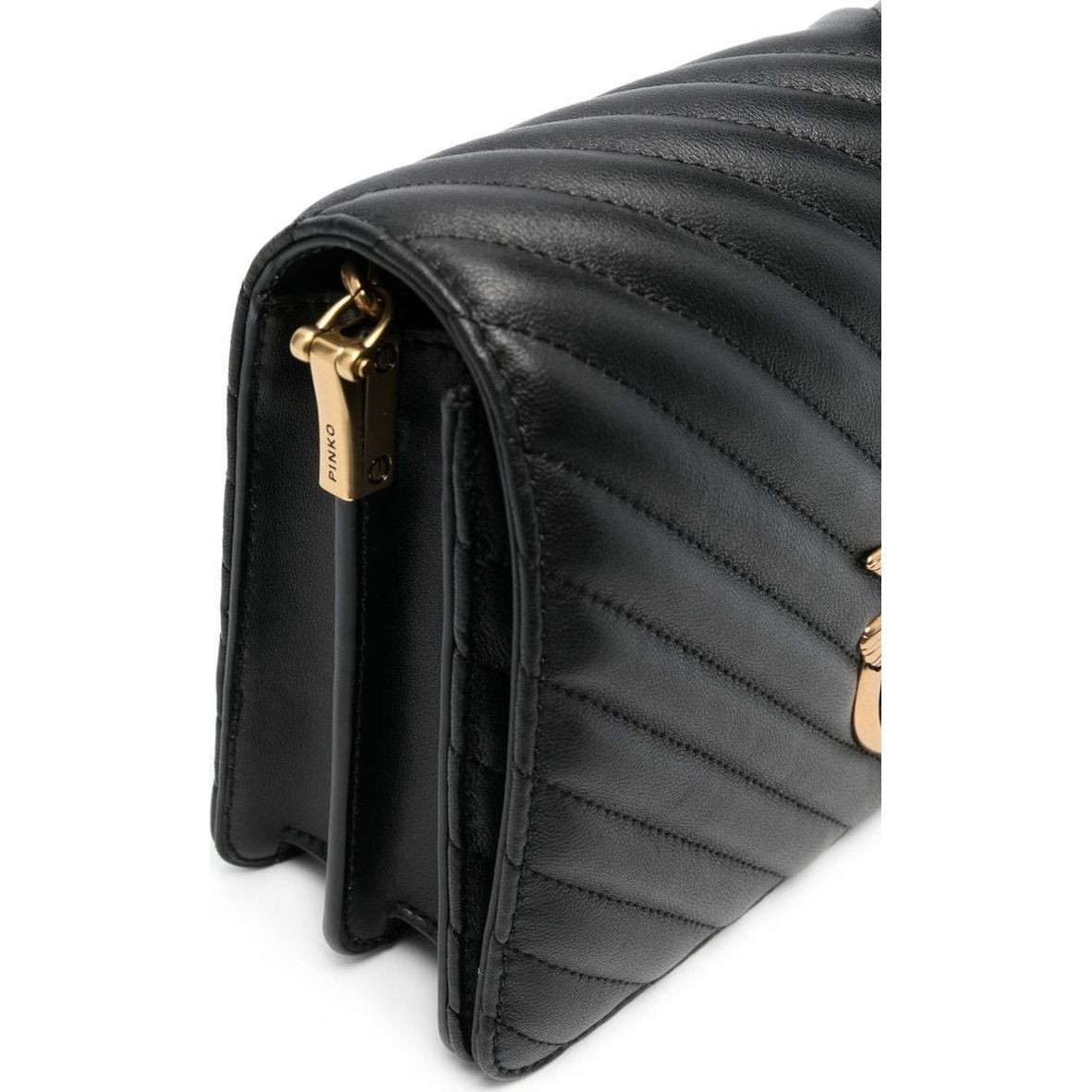 PINKO Rankinė per petį moterims, Juoda, Love click classic 3