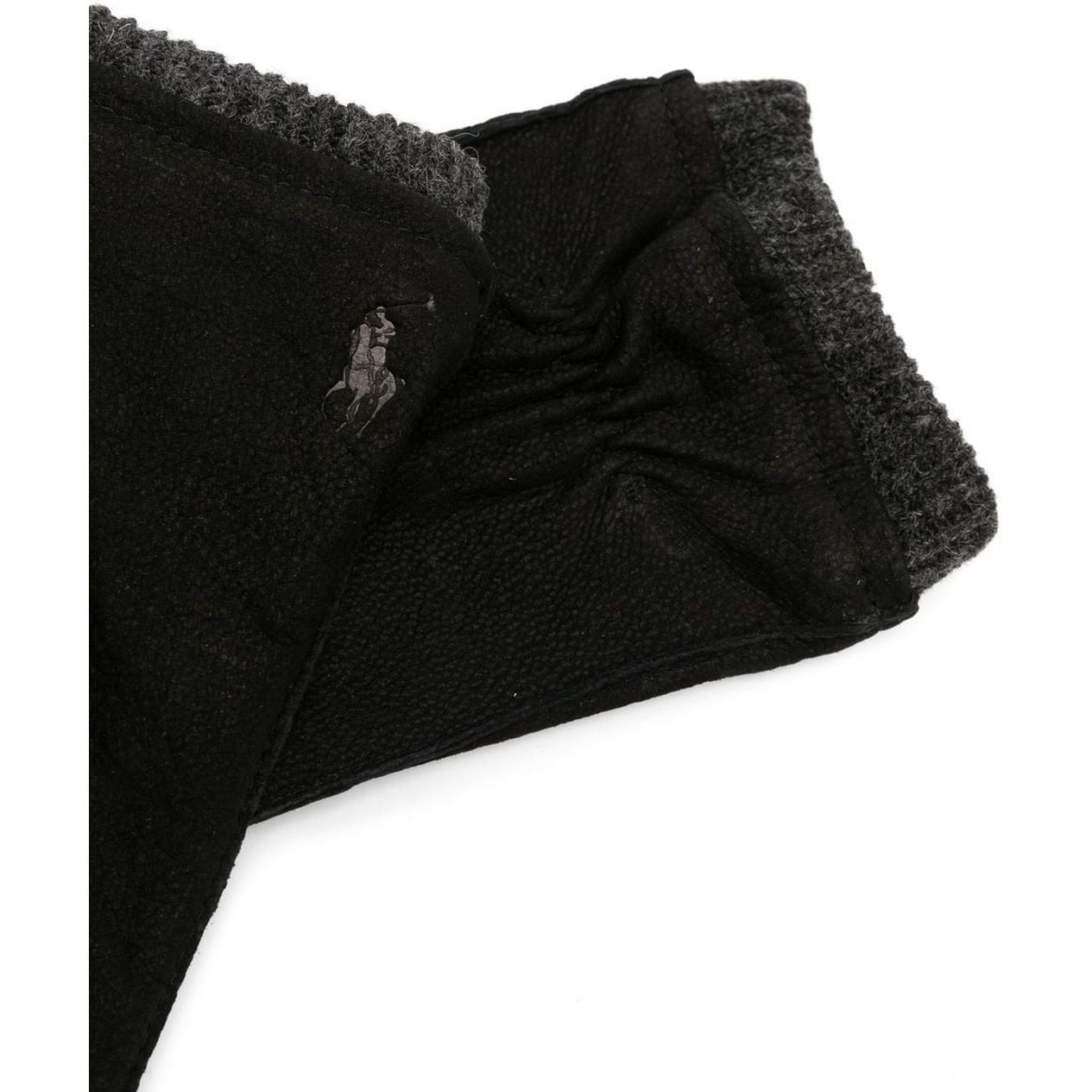 POLO RALPH LAUREN Pirštuotos pirštinės vyrams, Juoda, Leather gloves 2