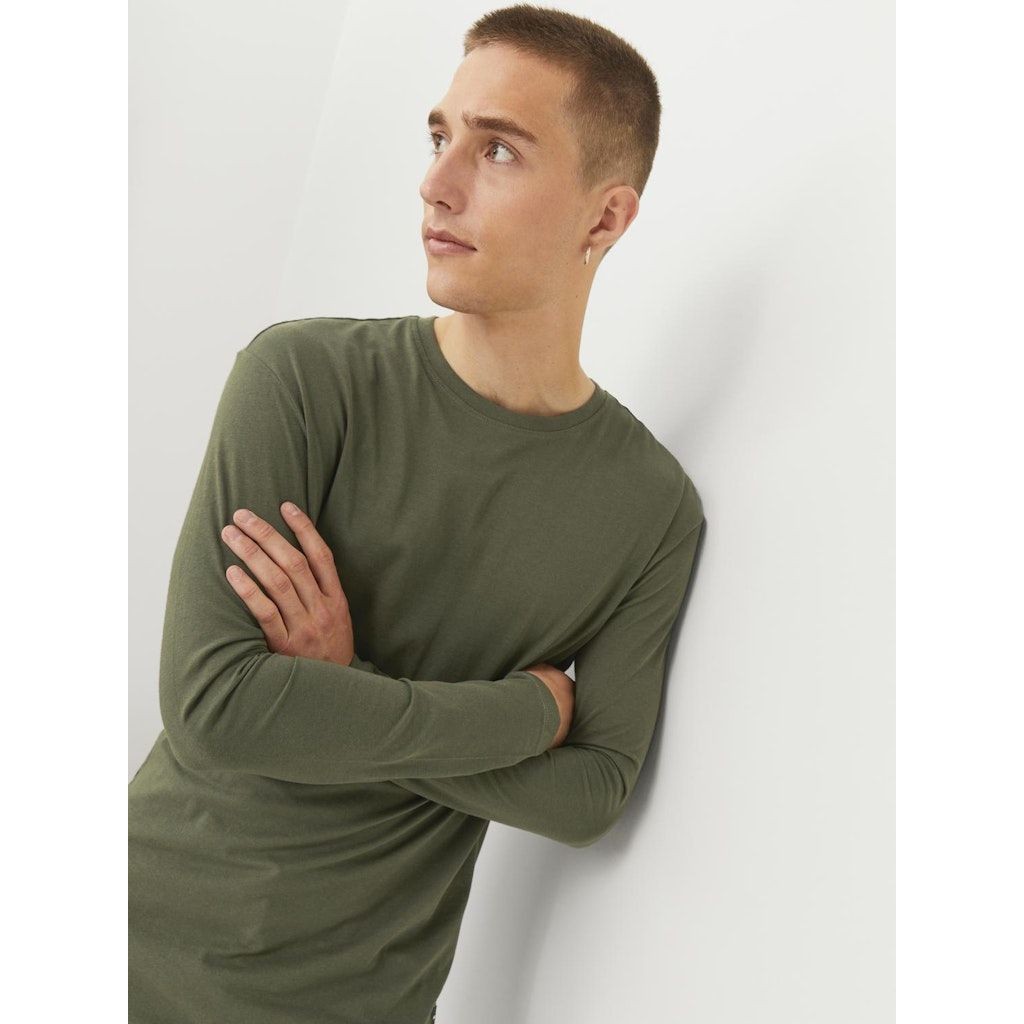 JACK & JONES Marškinėliai ilgom. rankovėmis vyrams, Chaki, Noa tee o-neck 6