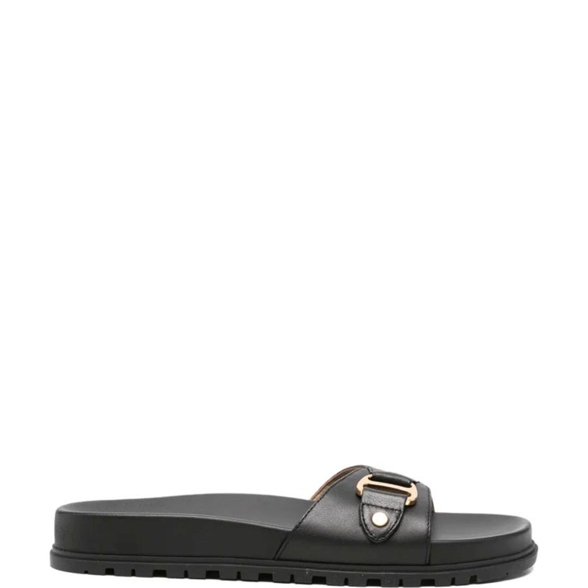 LAUREN RALPH LAUREN Guminės šlepetės moterims, Juoda, Tasha slide-sandals-slide 2
