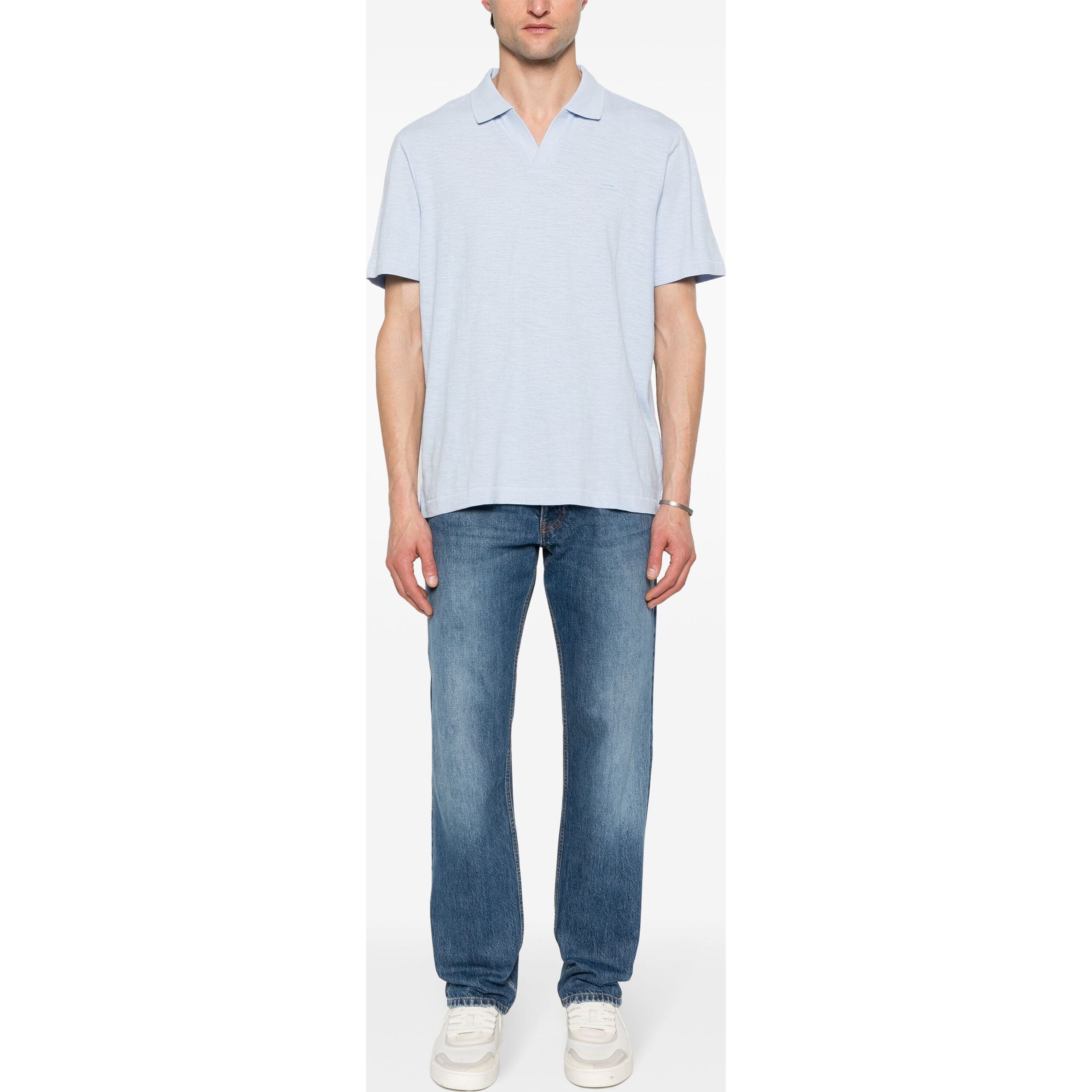 CALVIN KLEIN Polo marškiniai trumpos rank. vyrams, Mėlyna, S/s polo 2