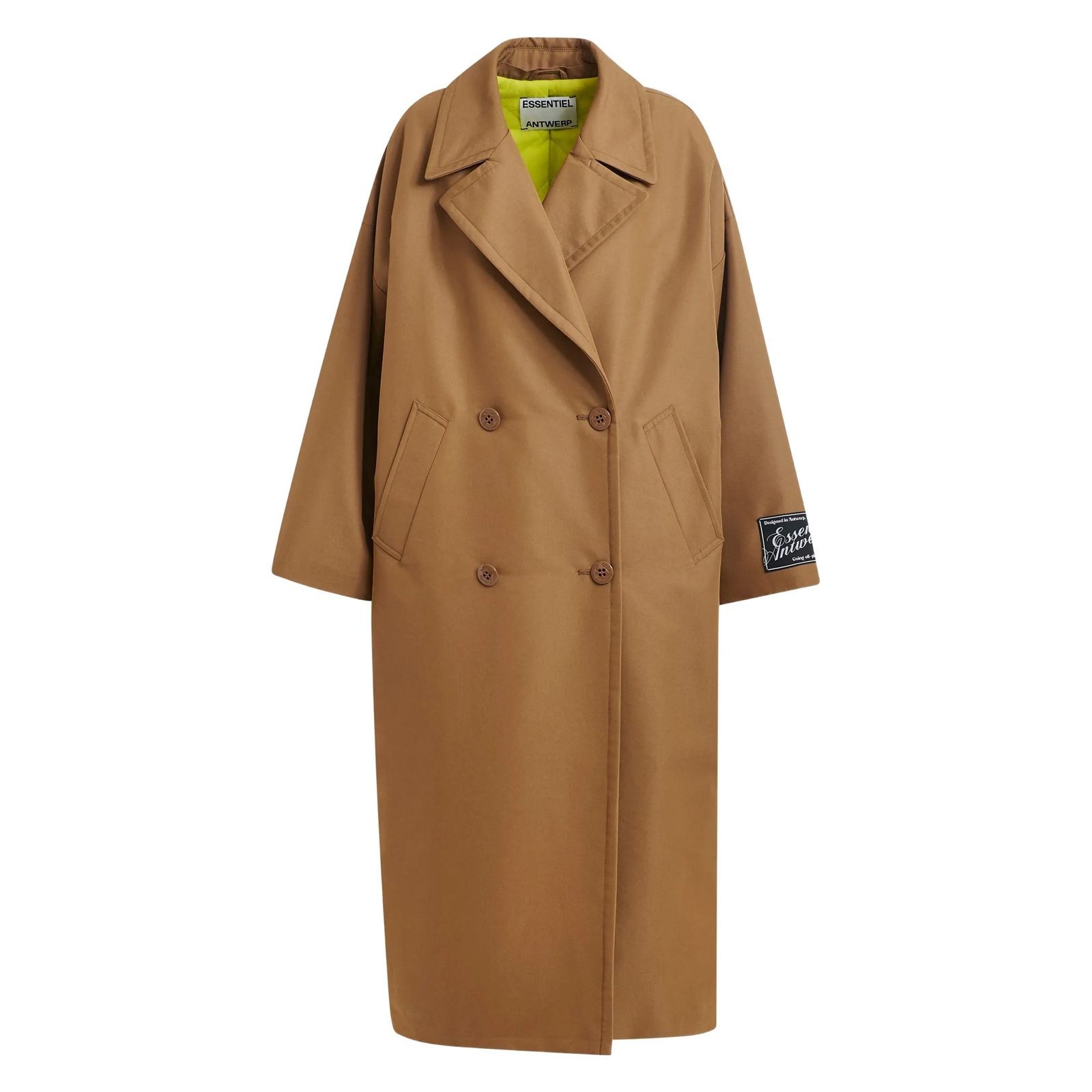 ESSENTIEL ANTWERP Lietpaltis moterims, Ruda, 1 oversized trench coat 1