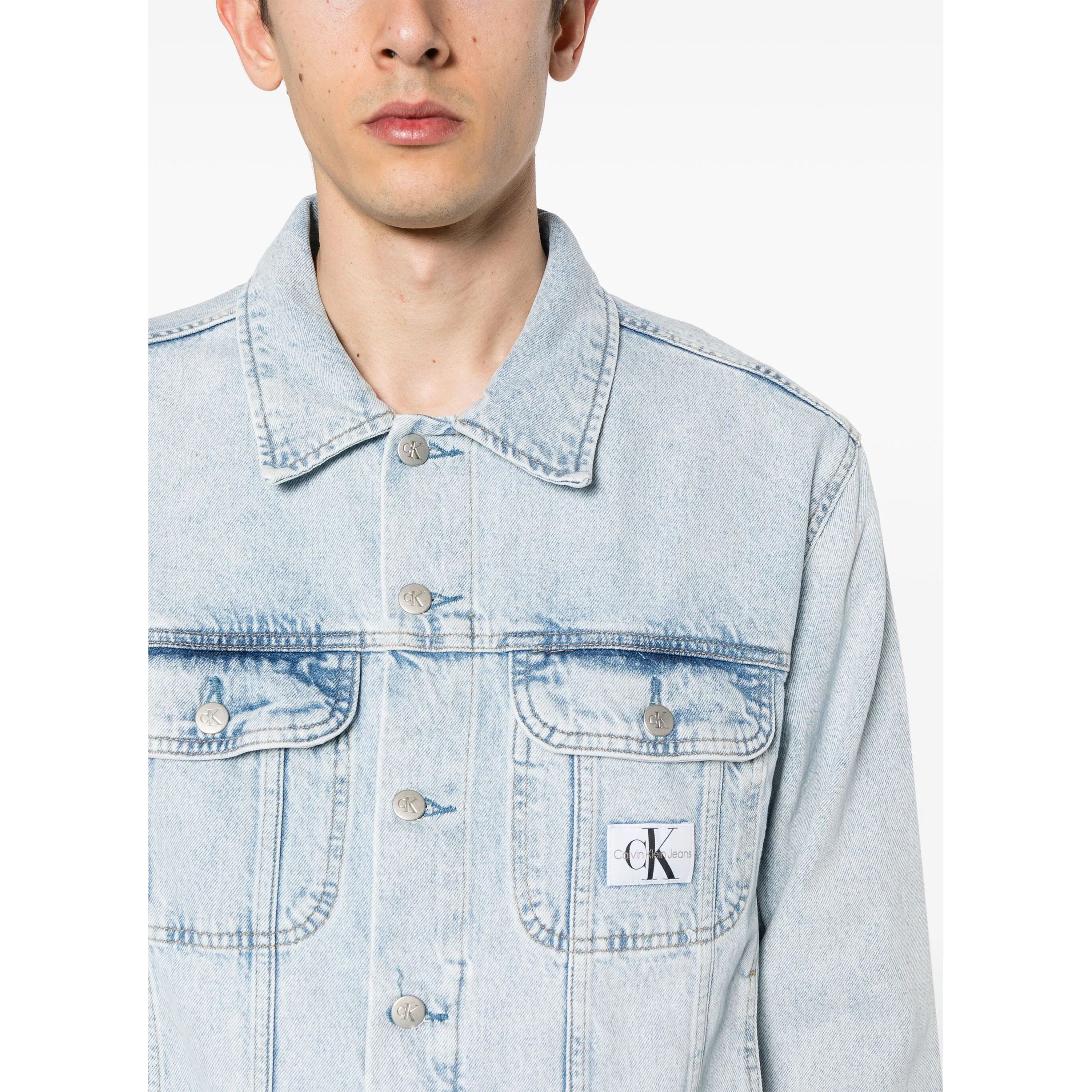 CALVIN KLEIN JEANS Džinsinis švarkas vyrams, Mėlyna, Trucker jacket 4