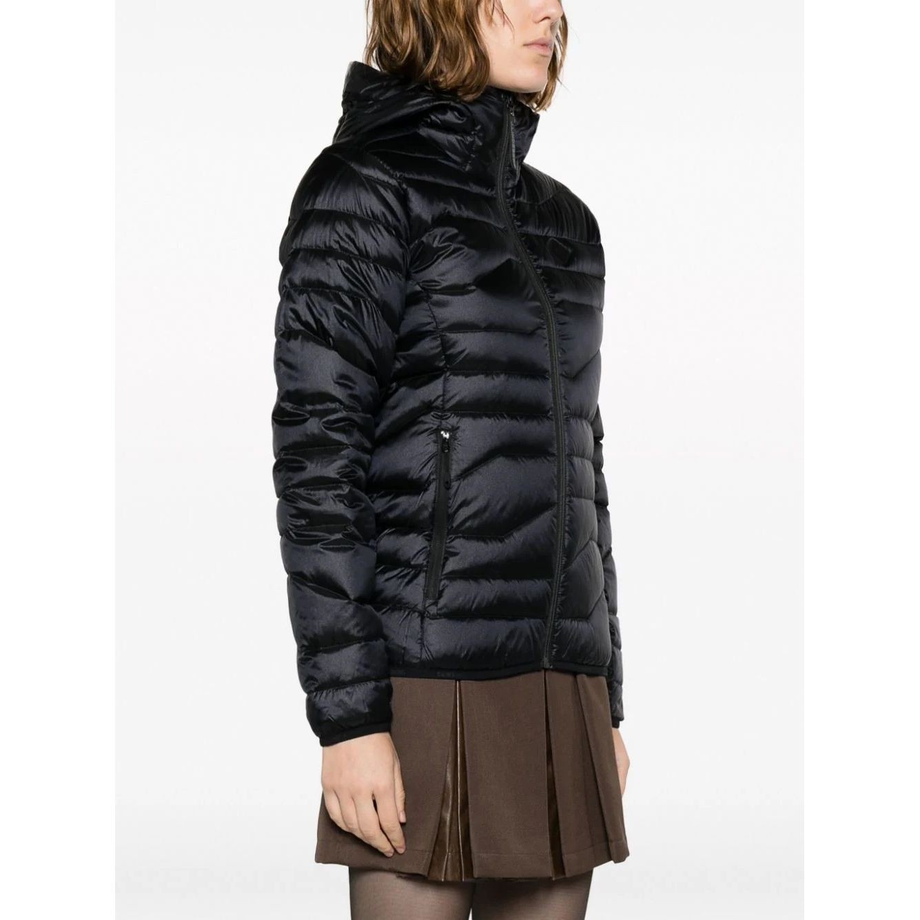 J.LINDEBERG Pūkinė liemenė moterims, Juoda, W cliff light down hood 3