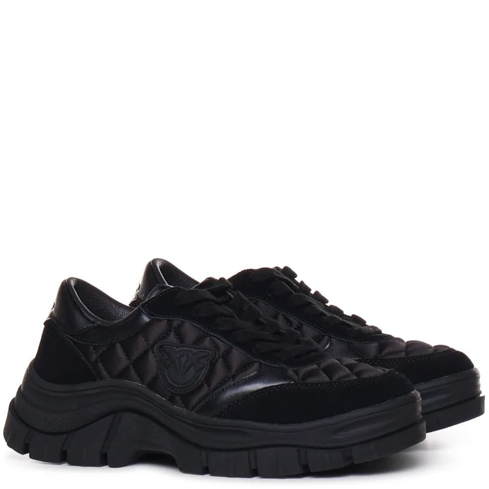 PINKO Laisvalaikio bateliai moterims, Juoda, Memphis sneaker suede/pelle 1