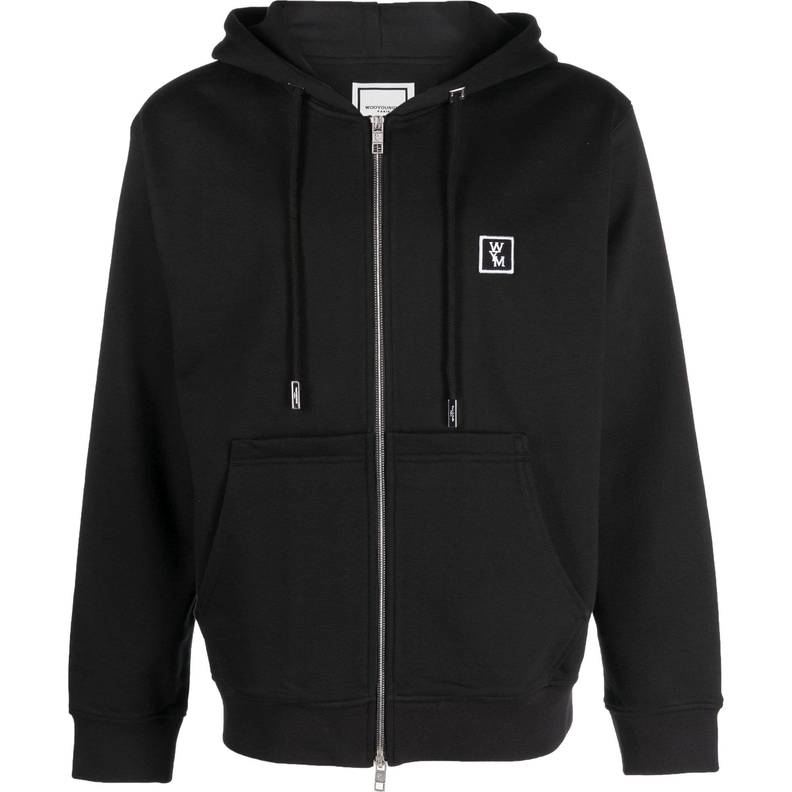 WOOYOUNGMI Sportinis nertinis vyrams, Juoda, Mens sweatshirt with zip