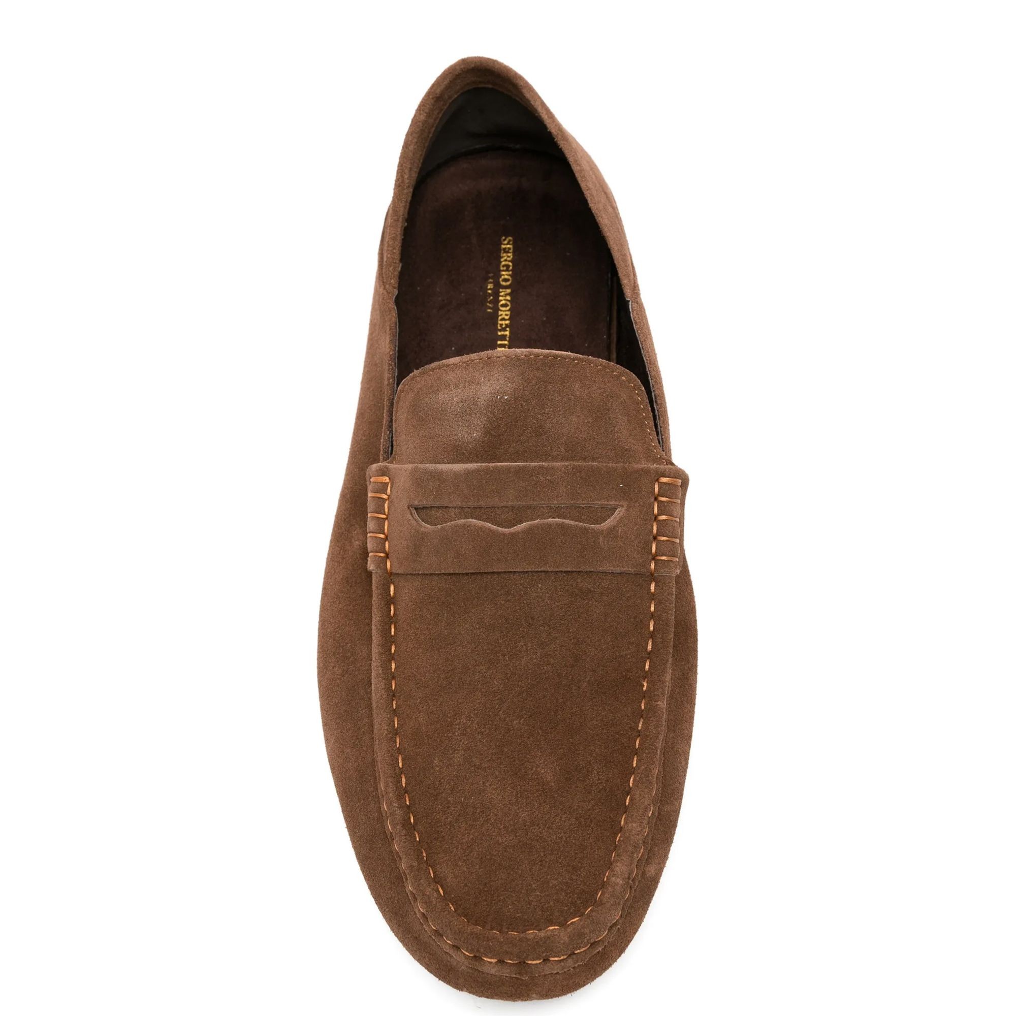 SERGIO MORETTI Mokasinai vyrams, Ruda, Mocasins 4