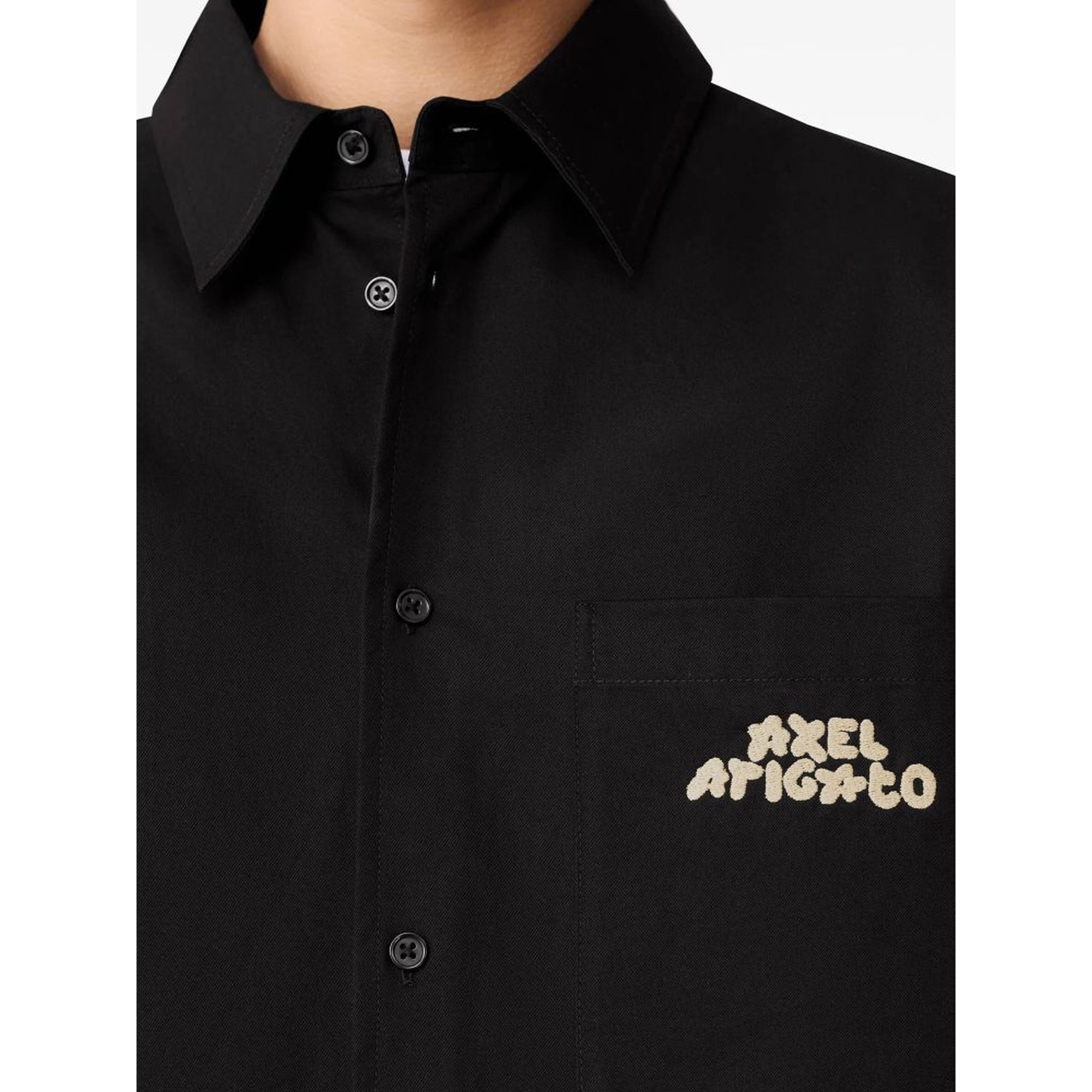 AXEL ARIGATO Marškiniai trump. rankovėmis vyrams, Juoda, Drew shirt 5