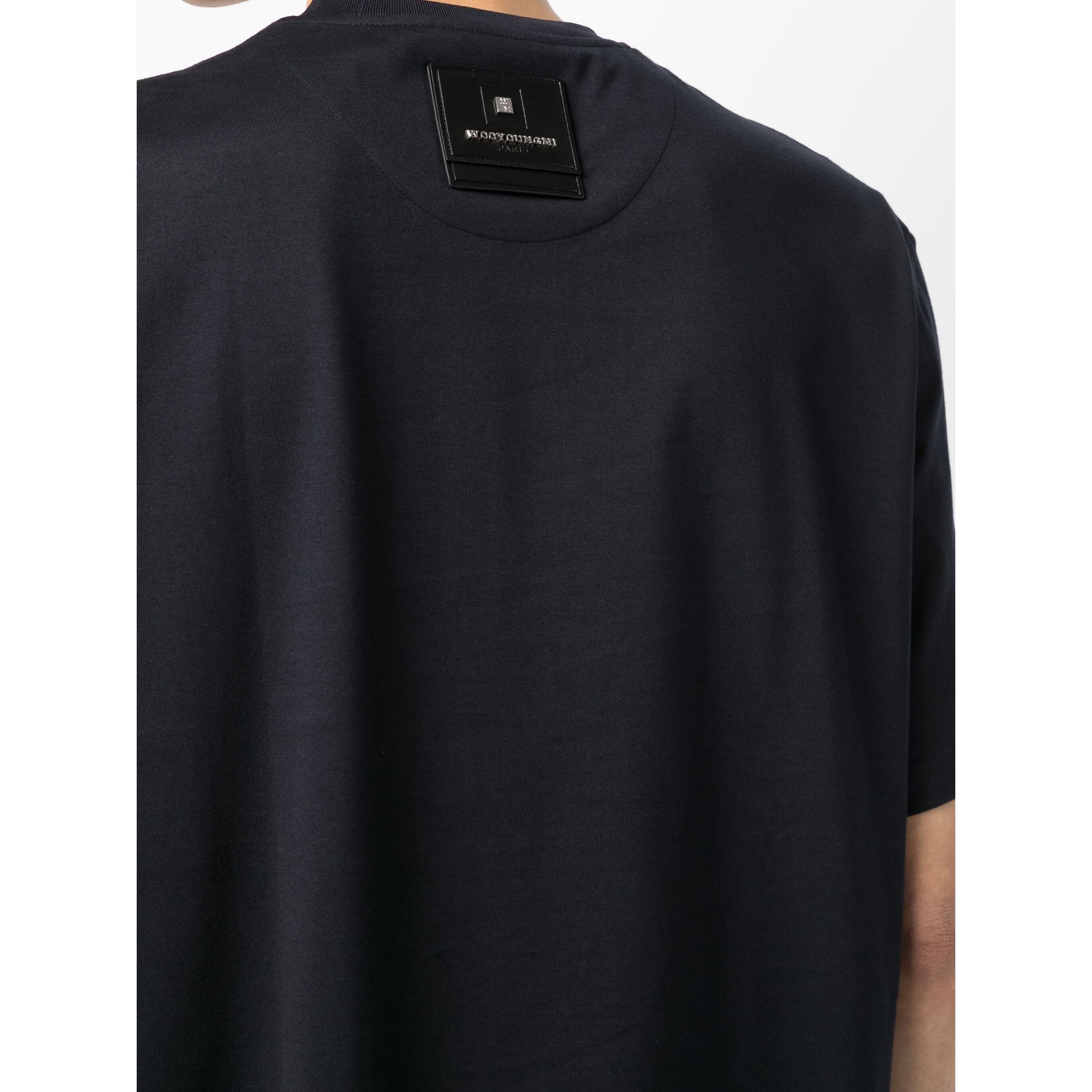 WOOYOUNGMI Marškinėliai trump. rankovėmis vyrams, Mėlyna, Mens t-shirt 4