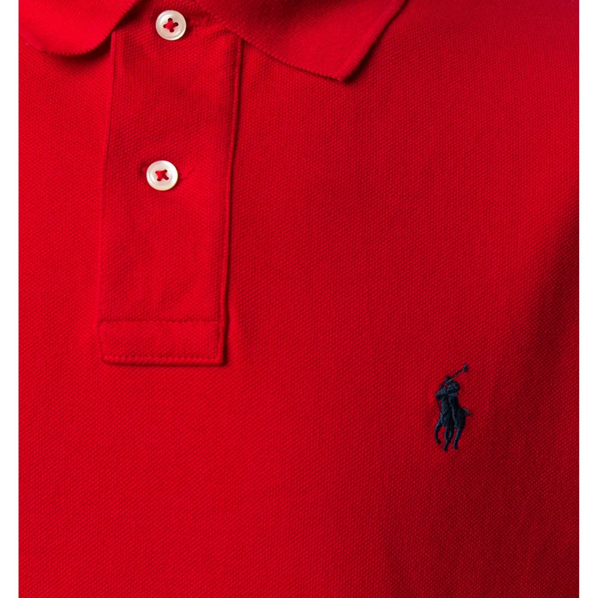 POLO RALPH LAUREN Palaidinės vyrams, Raudona, Embroidered polo shirt 4