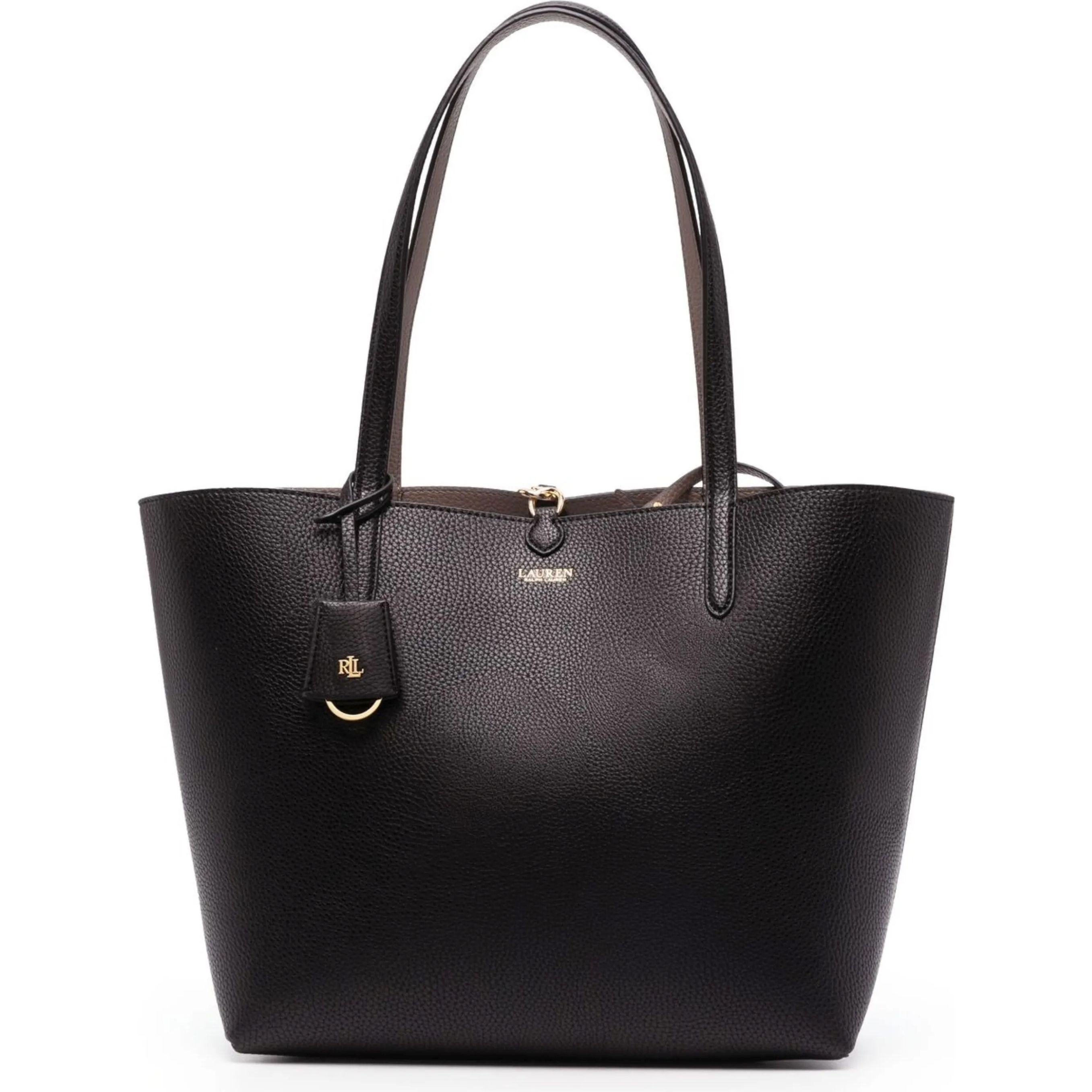 LAUREN RALPH LAUREN Pirkinių krepšys moterims, Juoda, Medium tote bag 1