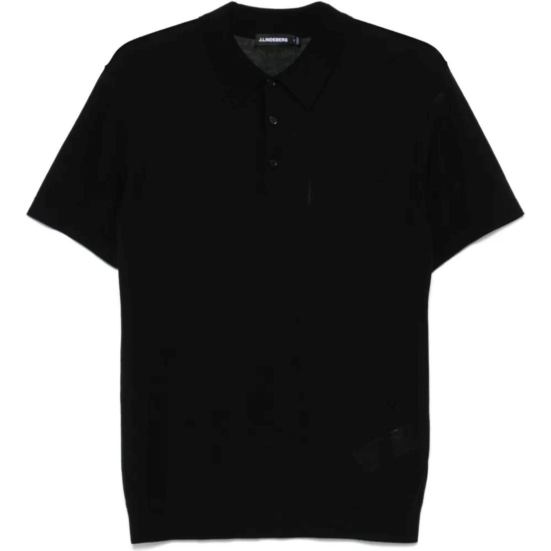 J.LINDEBERG Polo marškiniai trumpos rank. vyrams, Juoda, Ridge lyocell silk polo