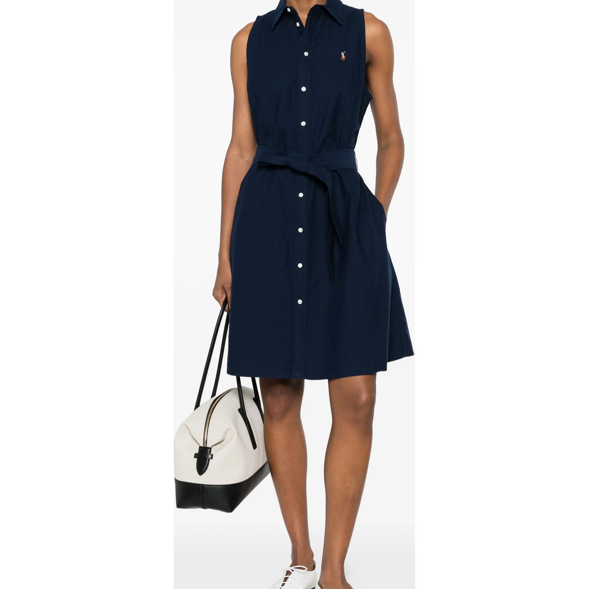 POLO RALPH LAUREN Mini suknelė moterims, Mėlyna, Woven-shirt dress-dresses 2
