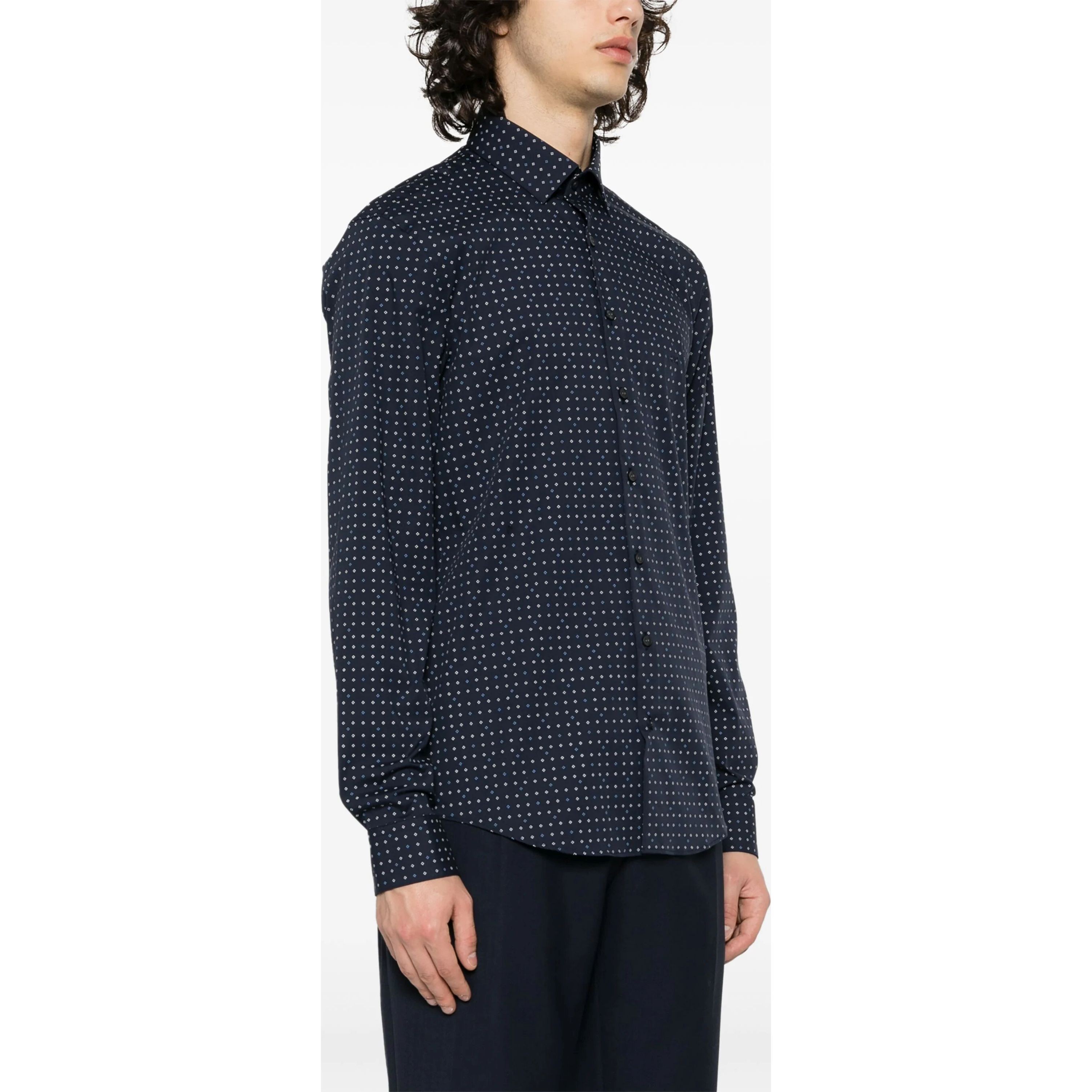 CALVIN KLEIN Marškiniai ilgomis rankovėmis vyrams, Mėlyna, L/s shirt 2