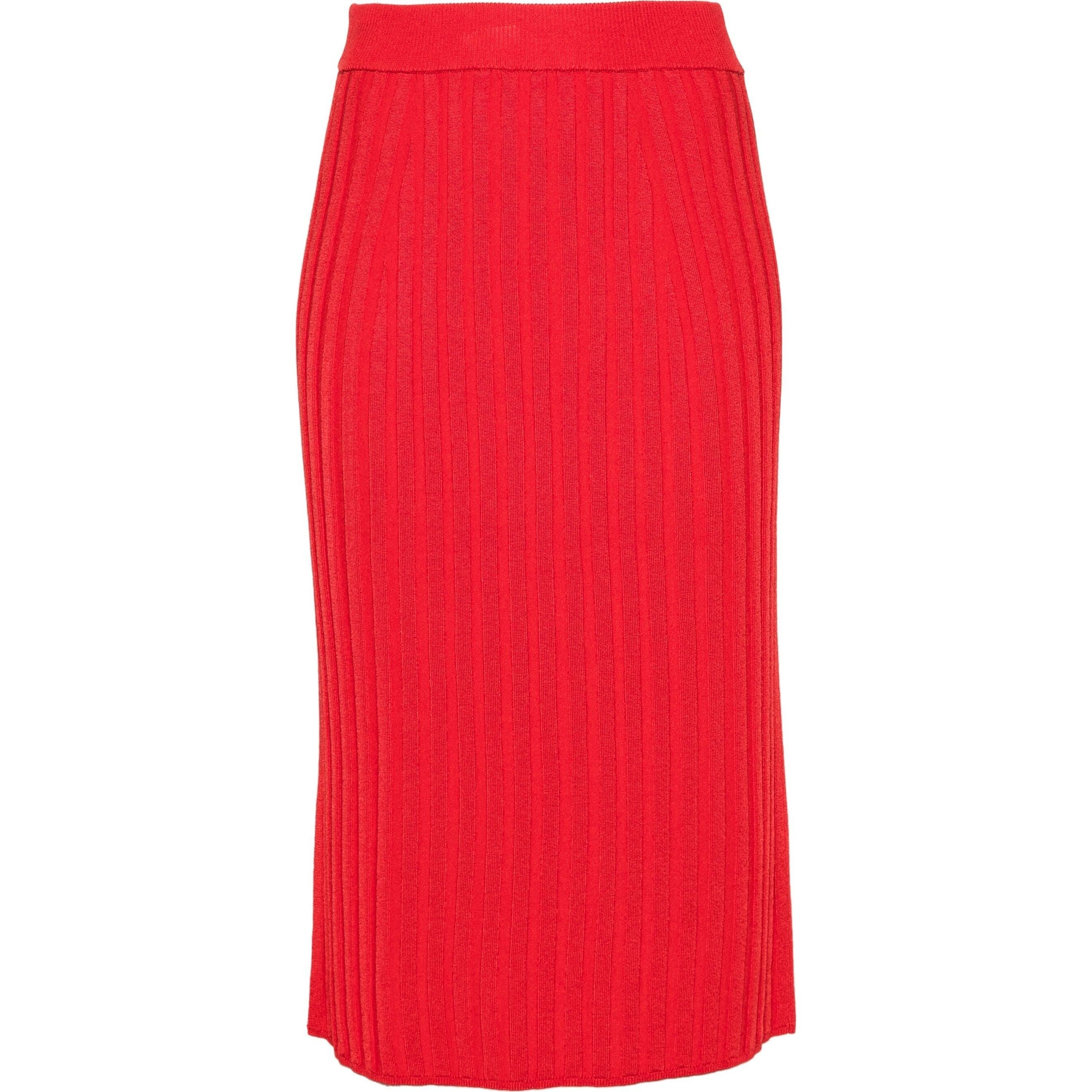 JOSEPH Midi sijonas moterims, Raudona, Skirt satiny rib