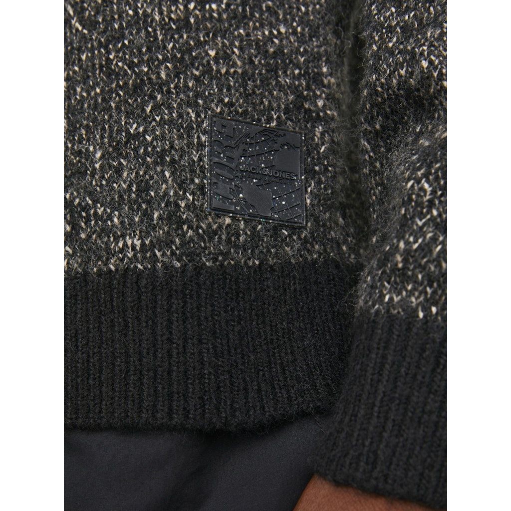 JACK & JONES Megztinis vyrams, Juoda, JCOSPACE KNIT MOCK NEC 5